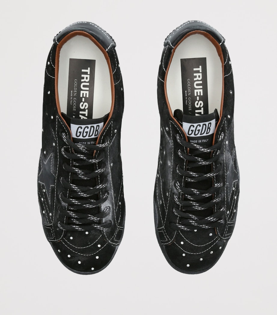 Suede Embellished True Star Sneakers BLACK Image 4