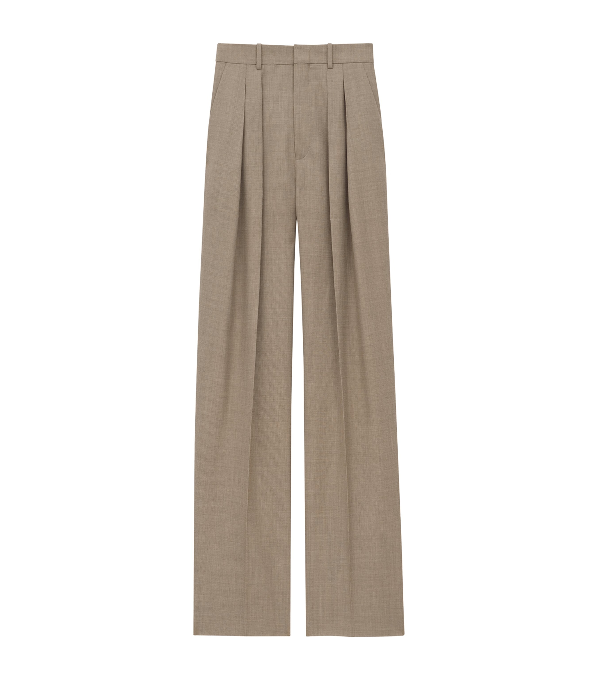 Saint Laurent Wool Tailored Trousers In Grey