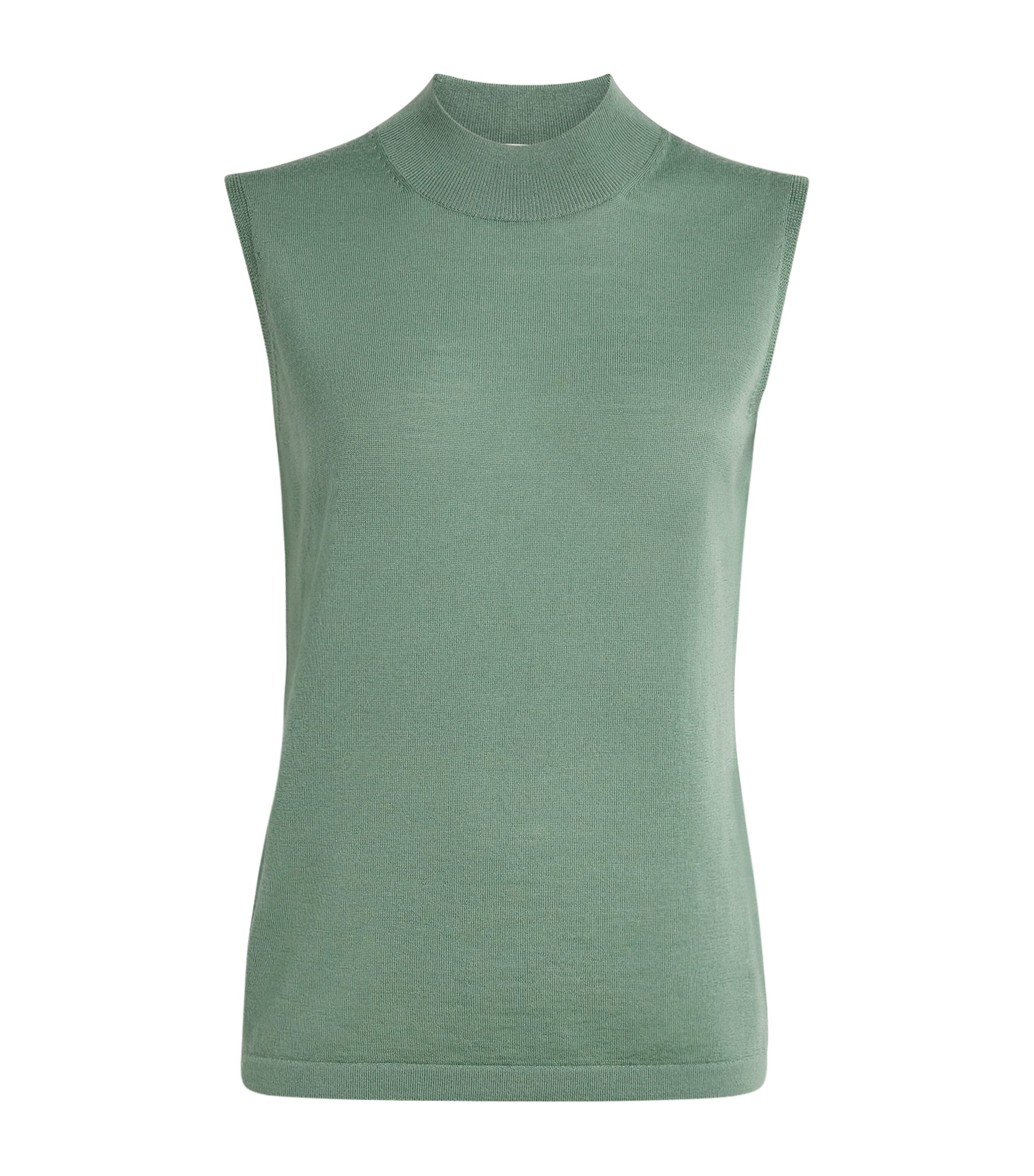 Falke Womens Merino Wool Sleeveless Top Sea Breeze Image 1