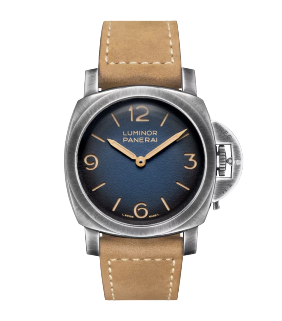 Panerai Brunito Steel Luminor Venticinque Watch 44mm Blue Image 1