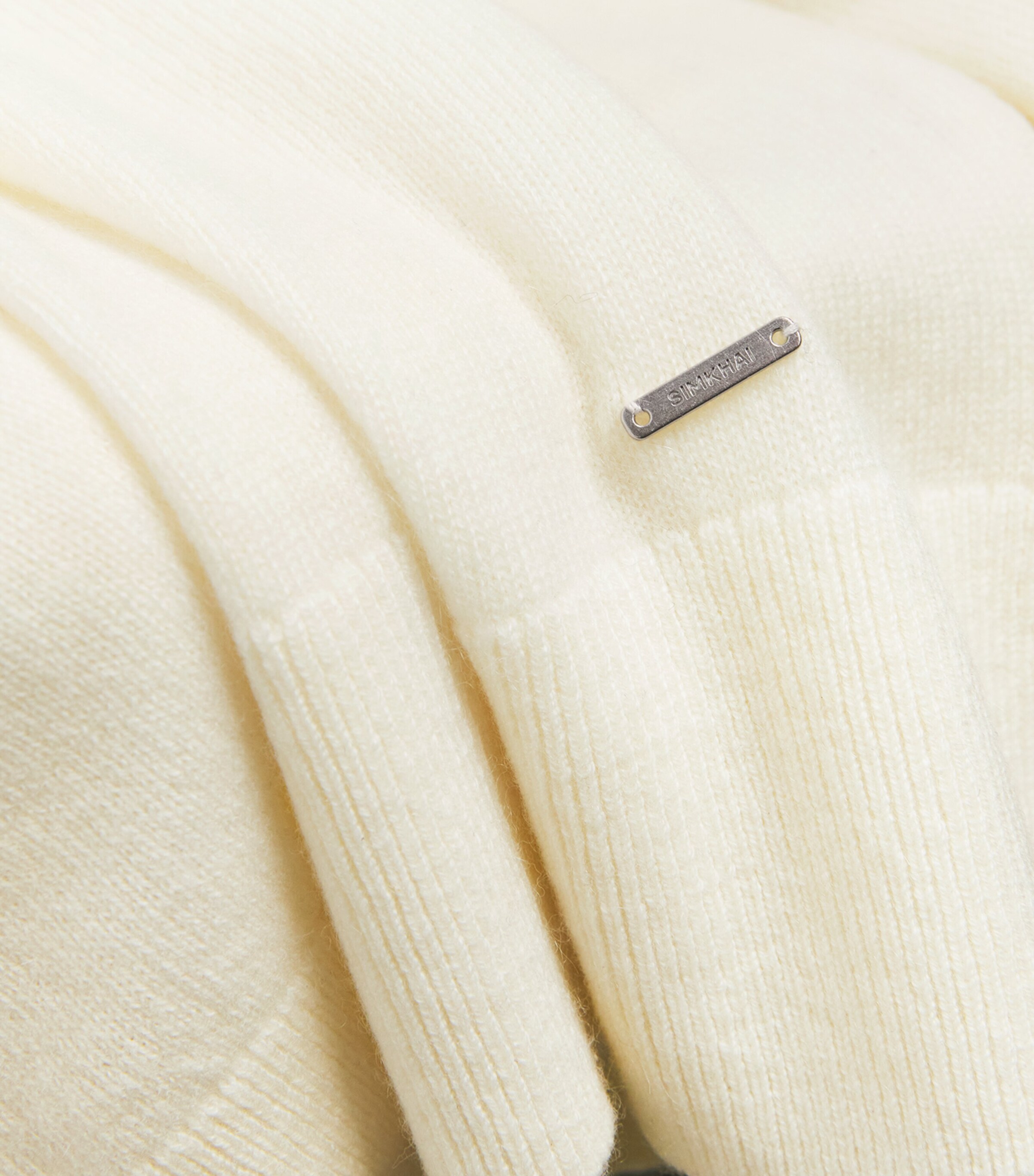Simkhai Mens Cashmere-Blend Klaus Half-Zip Sweater Stucco Image 5