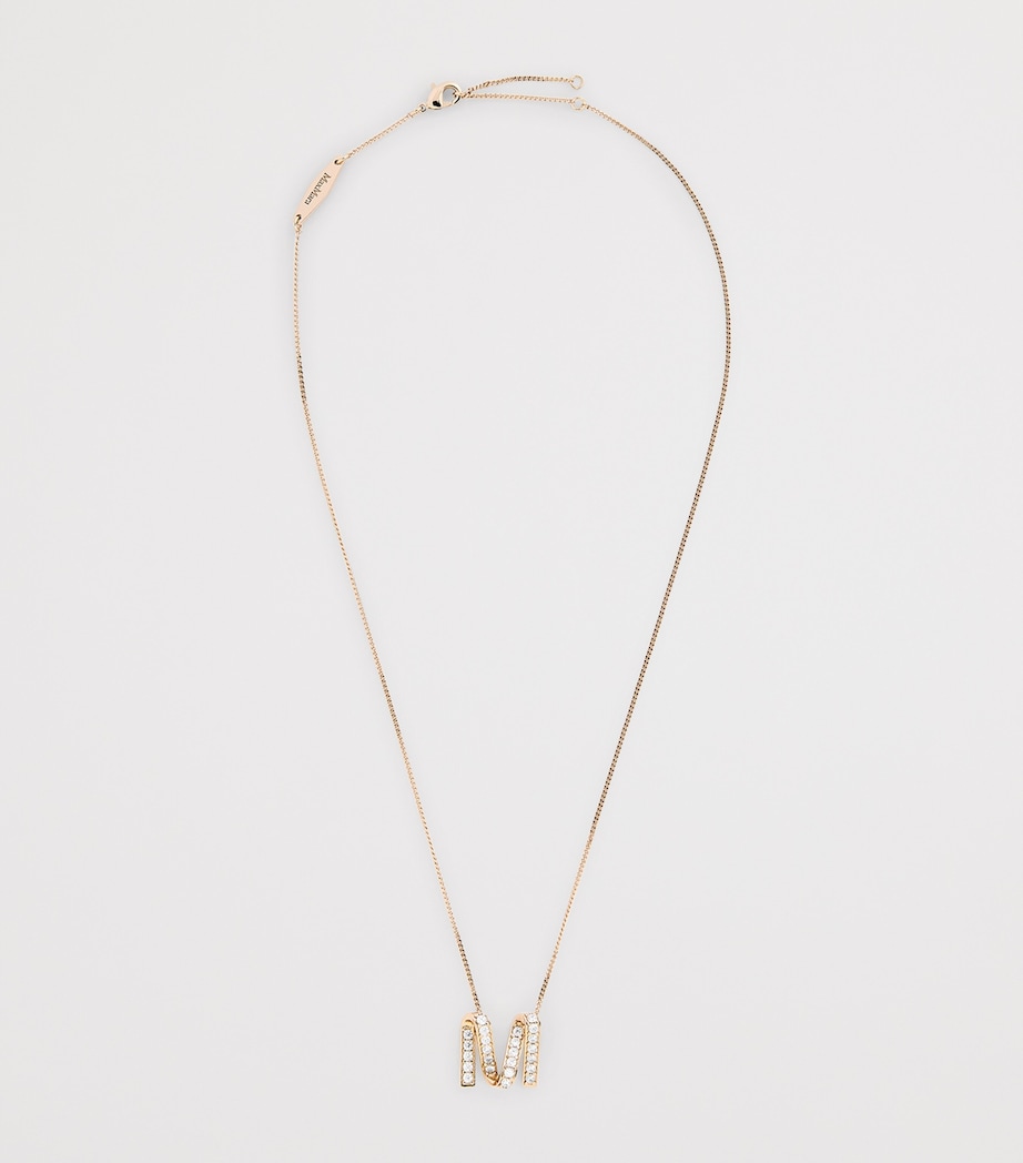 M Pendant Necklace BRONZE Image 3