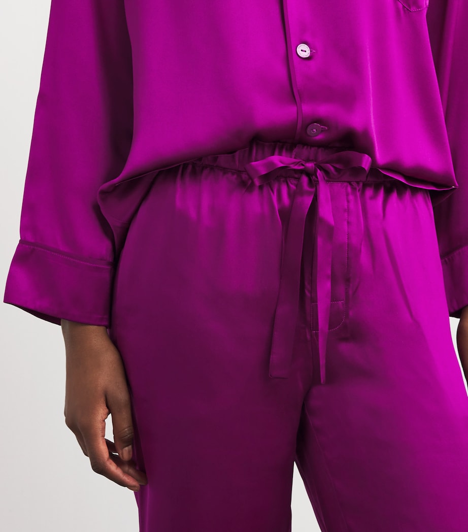 Silk Yves Pyjama Set PLUM Image 6