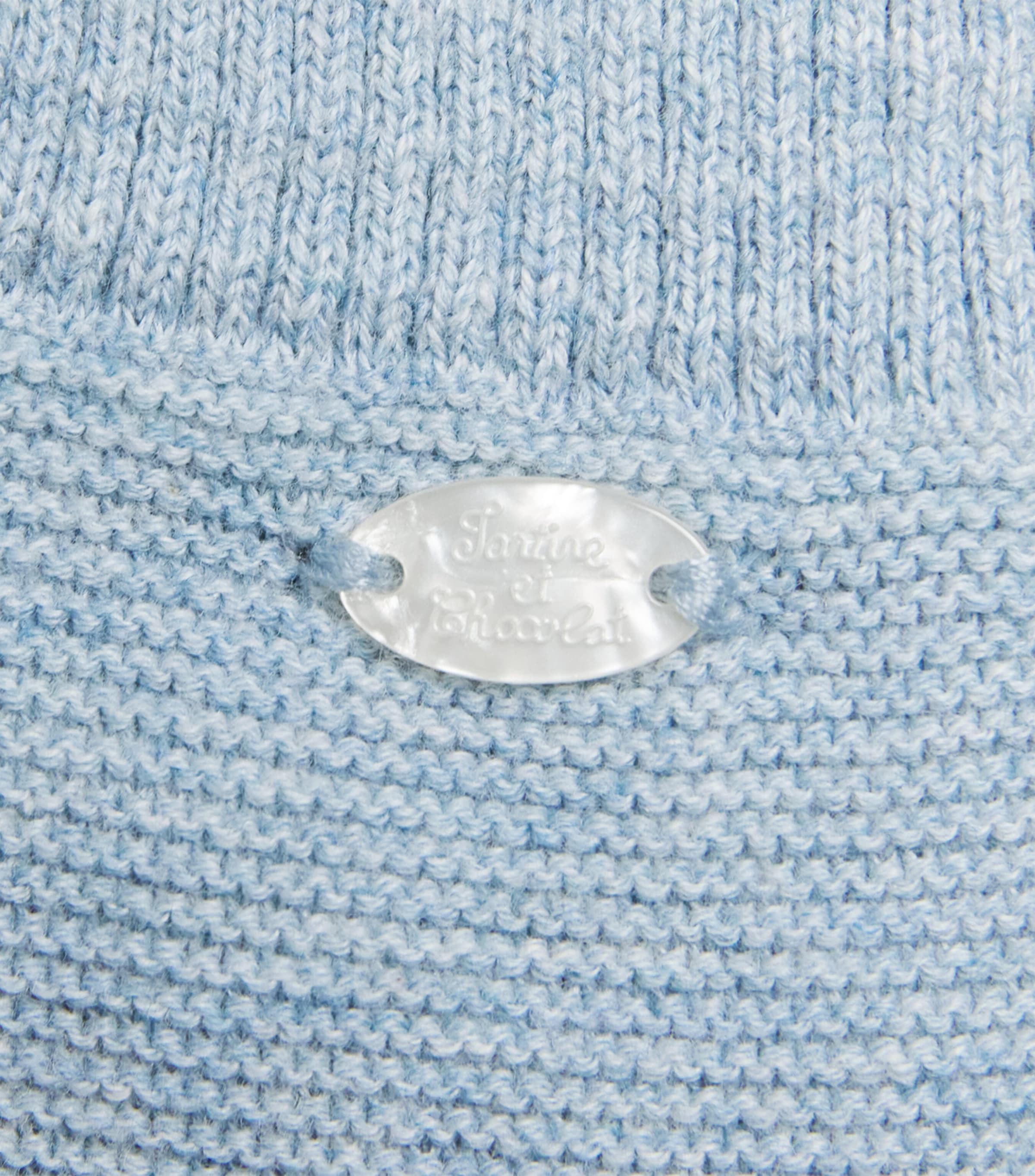 Cotton Knitted Dungarees (0-24 Months) 40CÉLESTE Image 4