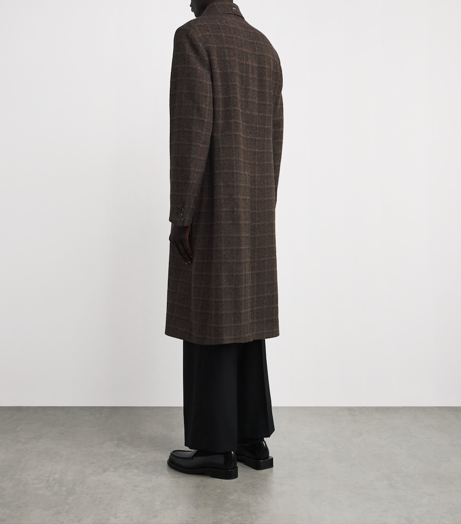 Wool Checked Whale Coat DORF CHECK BOILED Image 4