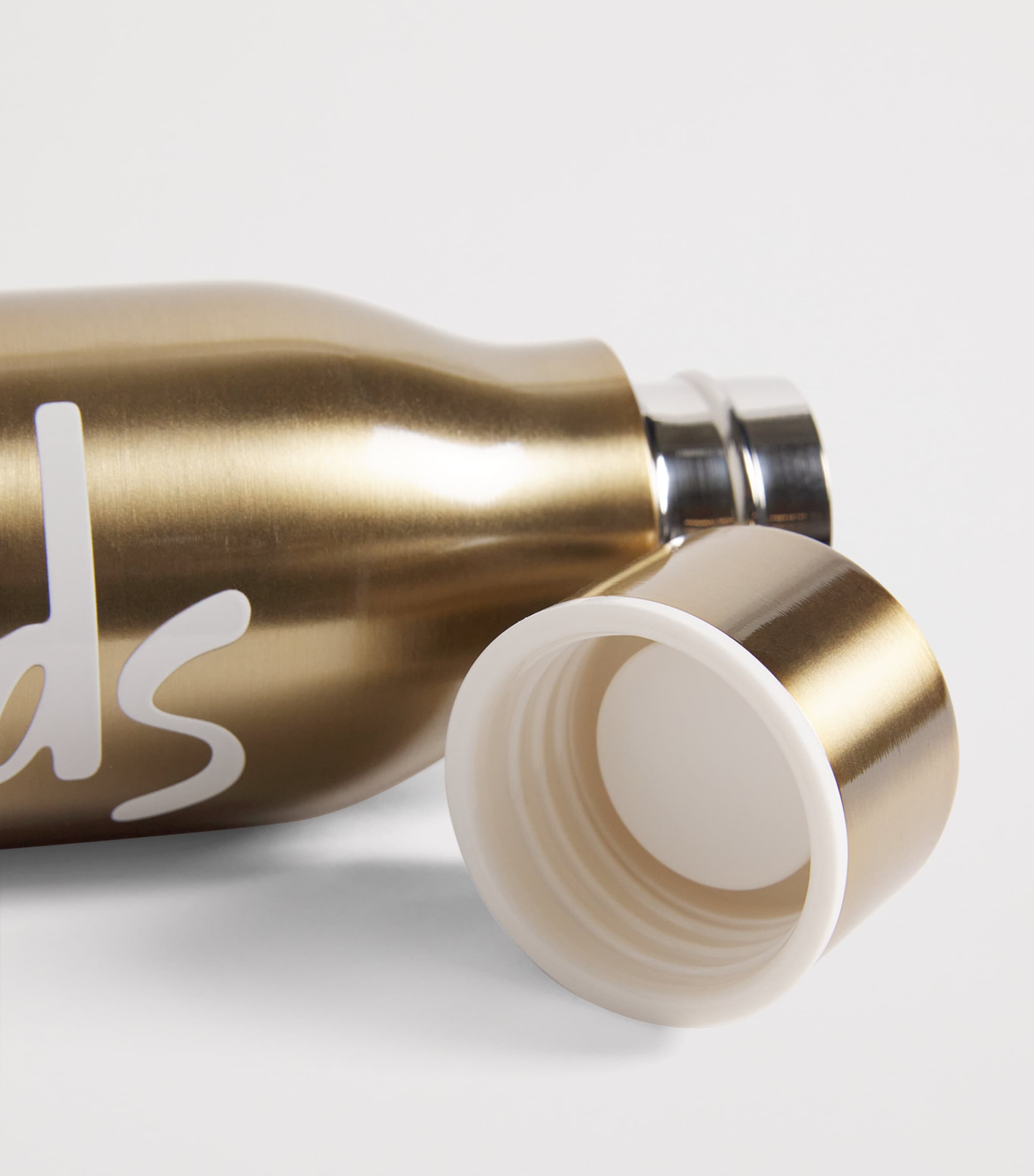 Metal Logo Water Bottle (450ml) GOLD Image 2