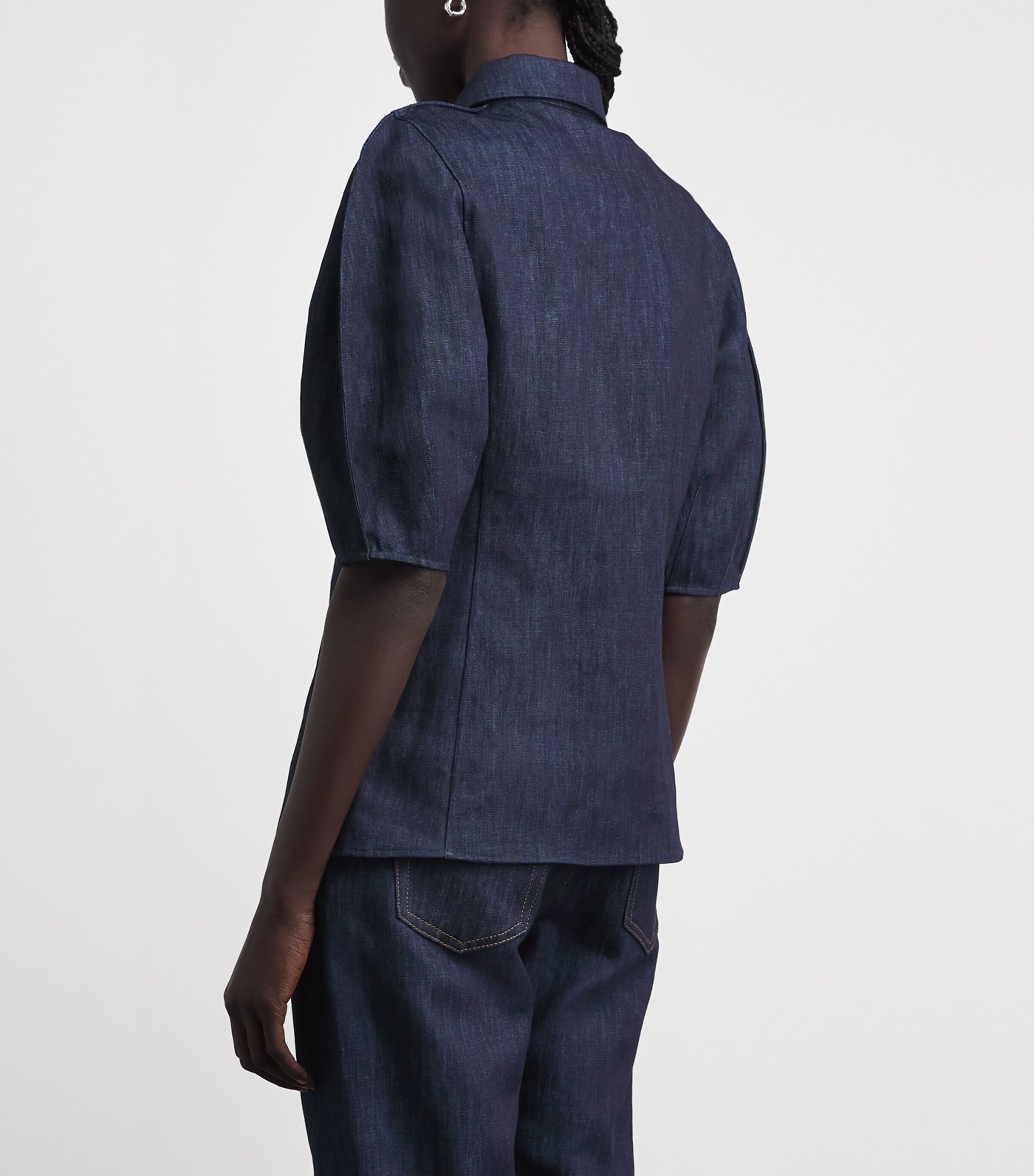 Gabriela Hearst Womens Denim Sansi Shirt Dnm Denim Image 5