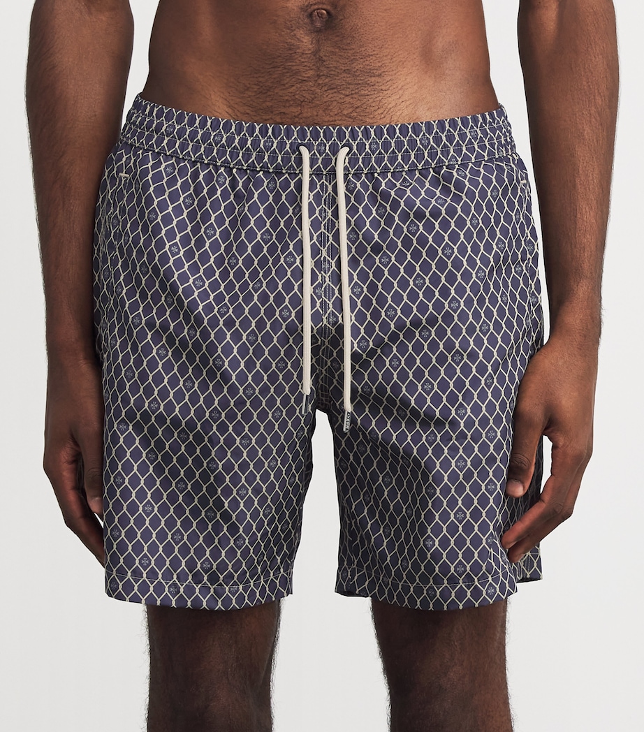 Diamond Print Bermuda Swim Shorts 0453S Image 2