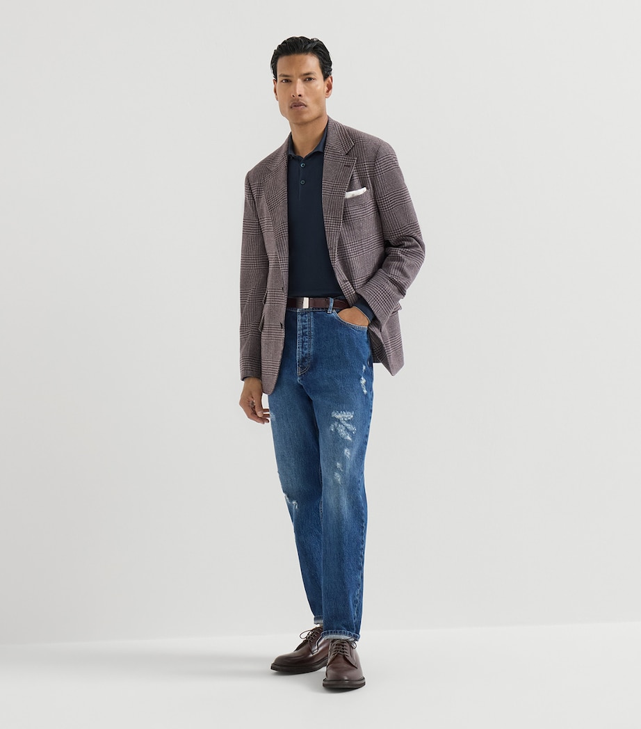 Brunello Cucinelli Mens Cotton Polo Sweater Image 2