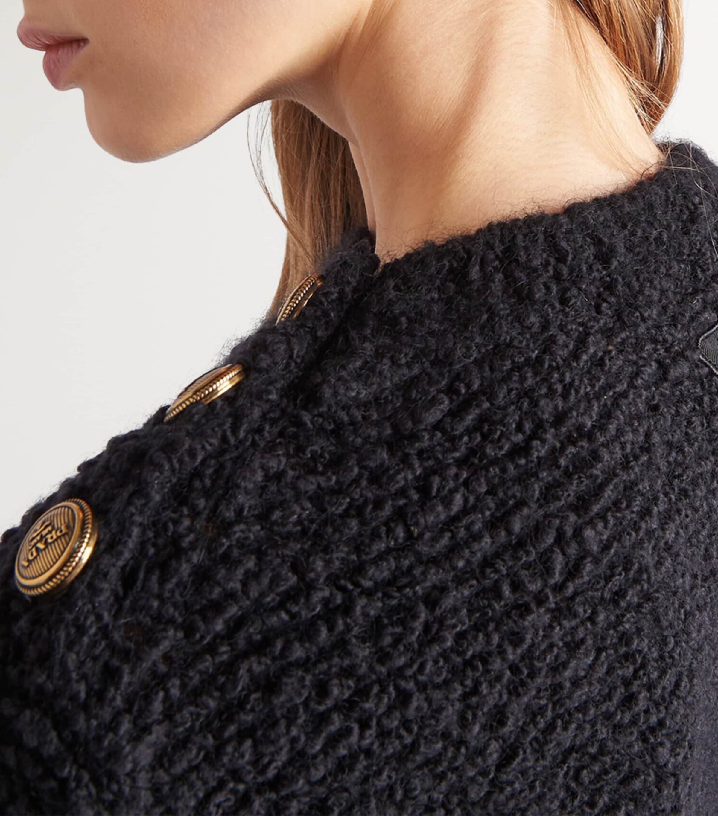 Prada Womens Mohair Bouclé Sweater Image 3