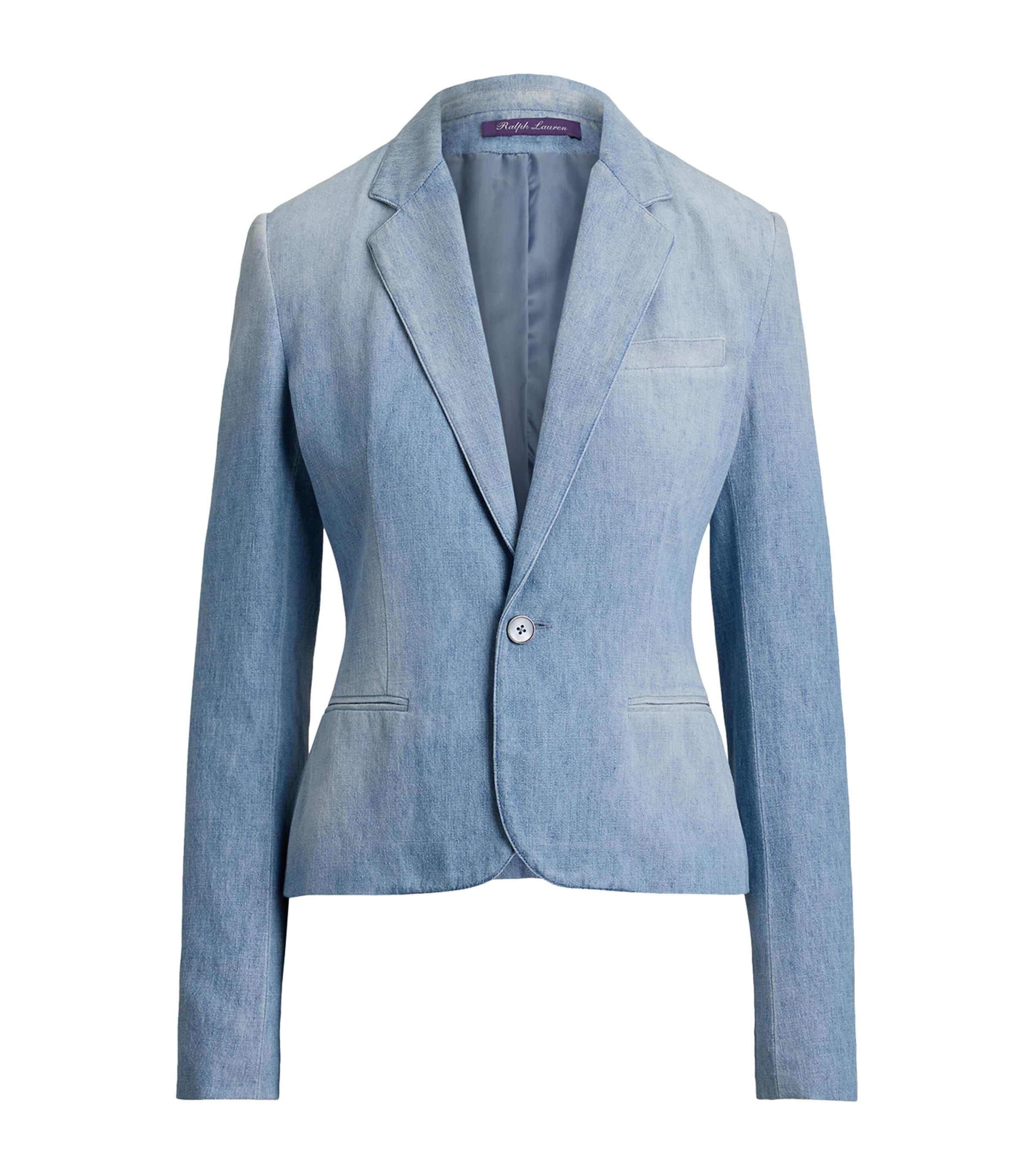 Ralph Lauren Collection Womens Lochlan Denim Blazer Cirrus Indigo Image 1