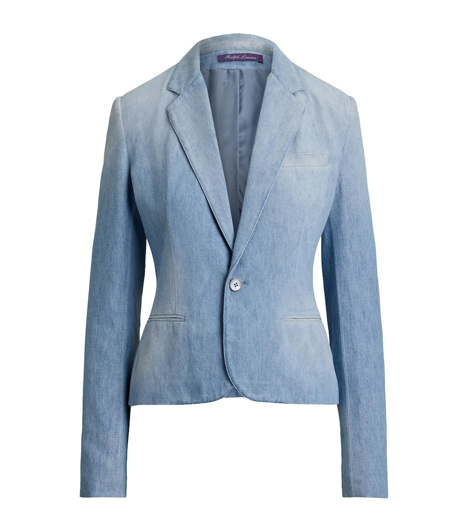 Ralph Lauren Collection Womens Lochlan Denim Blazer Cirrus Indigo Image 1