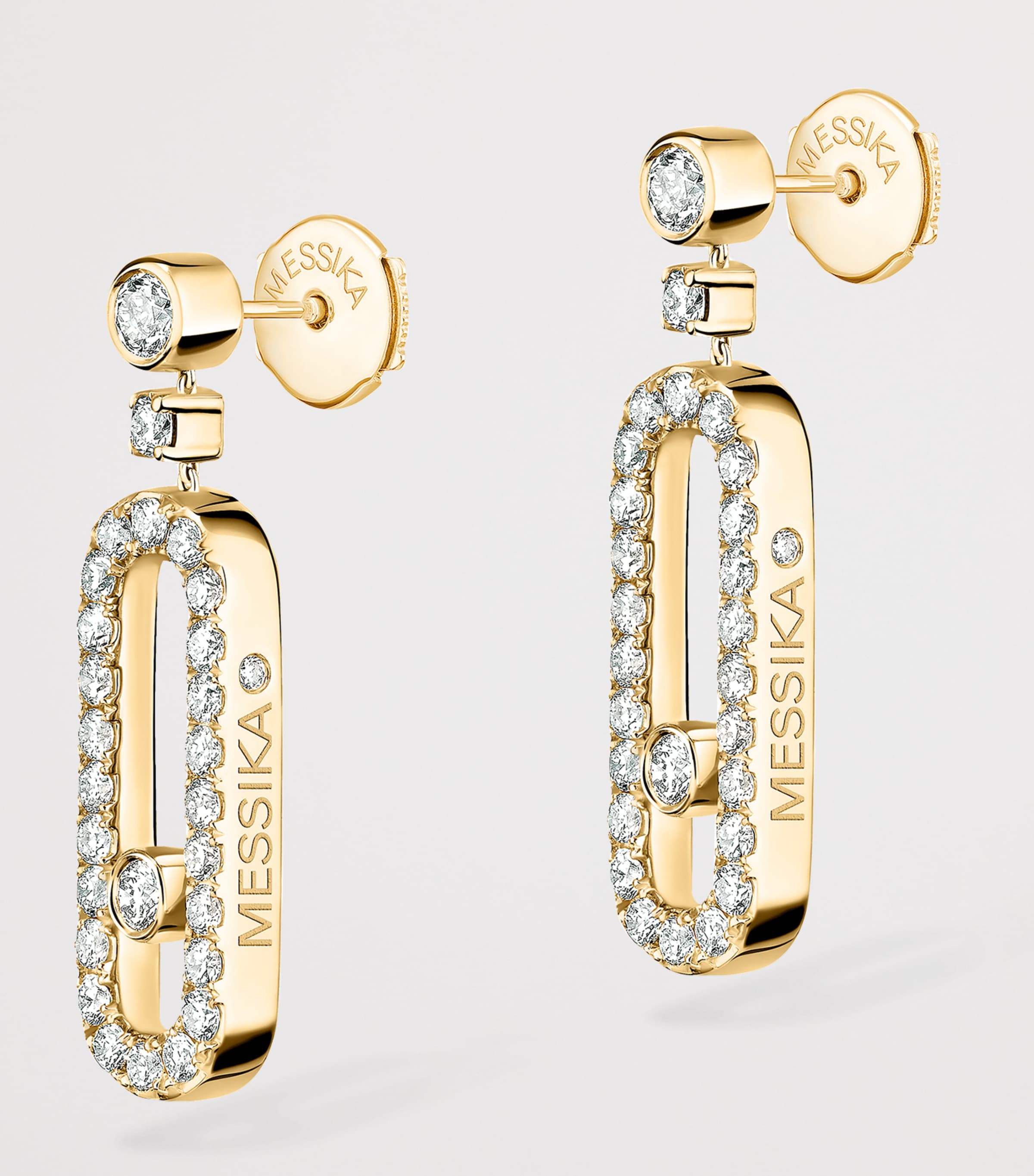 Messika Move Uno Yellow Gold and Diamond Earrings (0.40ct) Yellow Gold Image 3