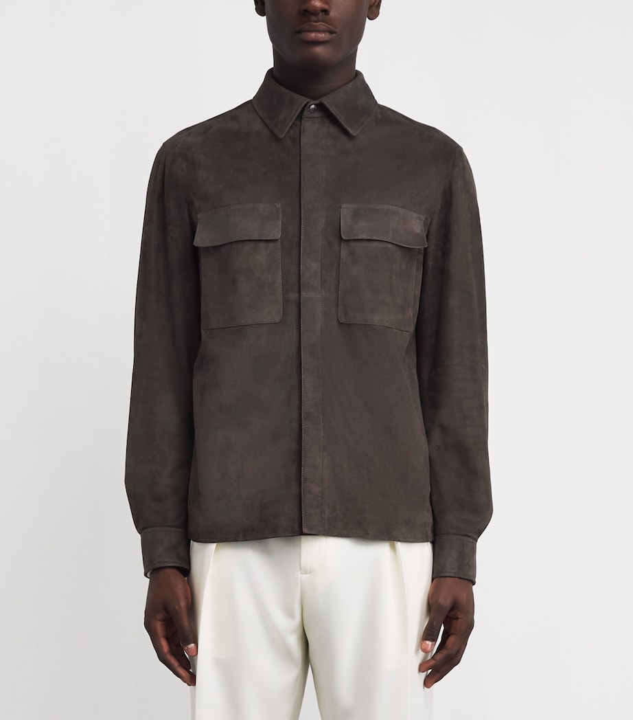 Suede Overshirt M69 - BROWN - CUMIN Image 3