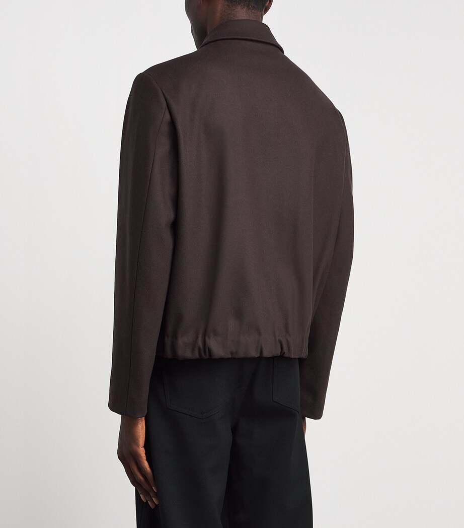 Barena Mens Wool-Blend Tailored Bomber Jacket Bruno Image 5