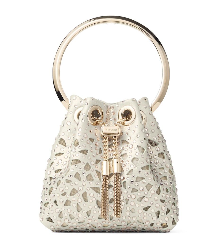 Jimmy Choo Micro Leather Bon Bon Top-Handle Bag Gold/light Gold Image 1