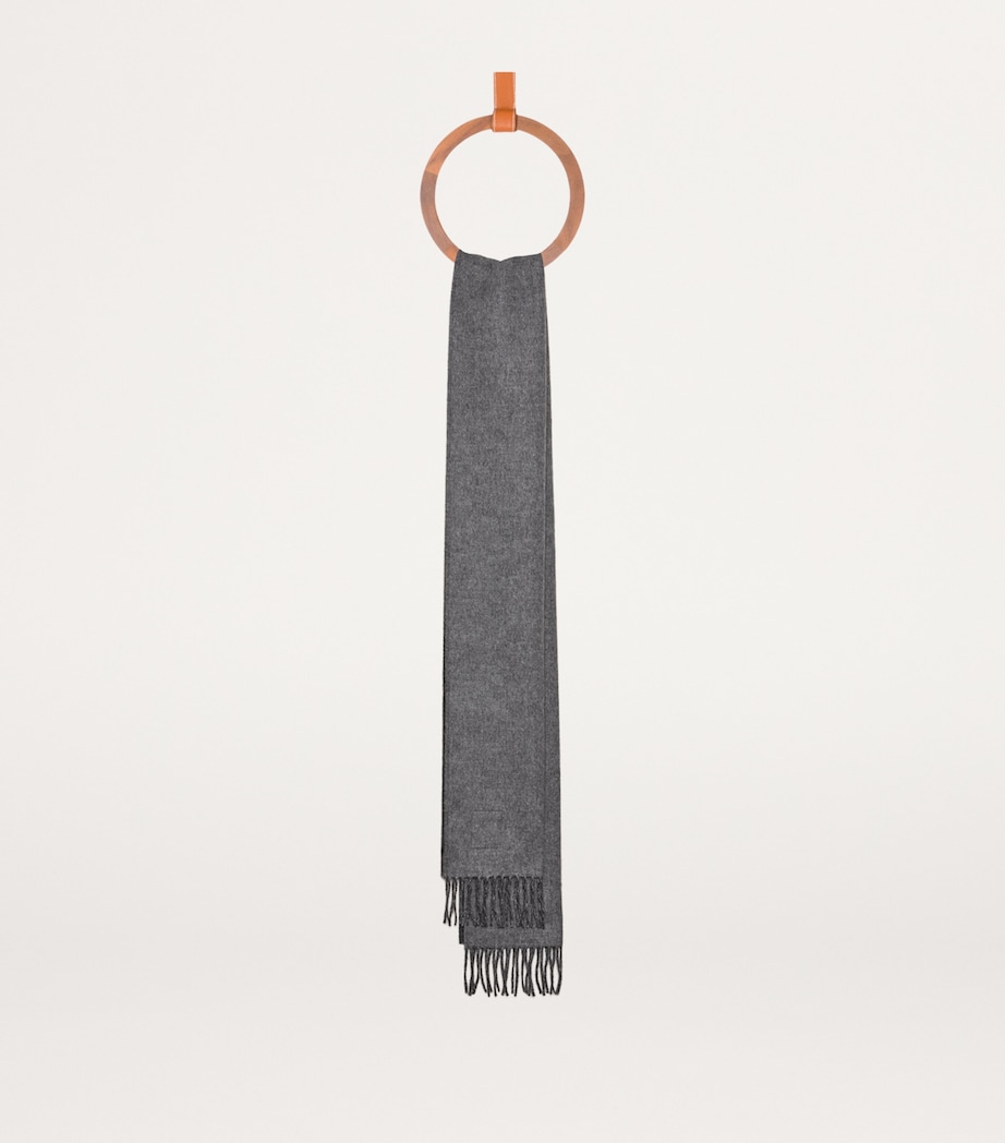 LOEWE Wool-Cashmere Anagram Scarf Black/grey Image 4