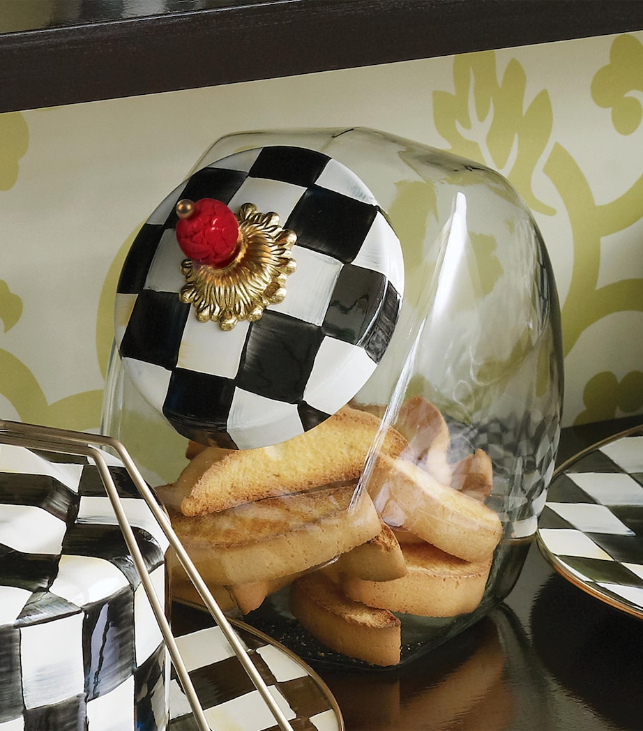 Courtly Check Cookie Jar BLACK Image 4