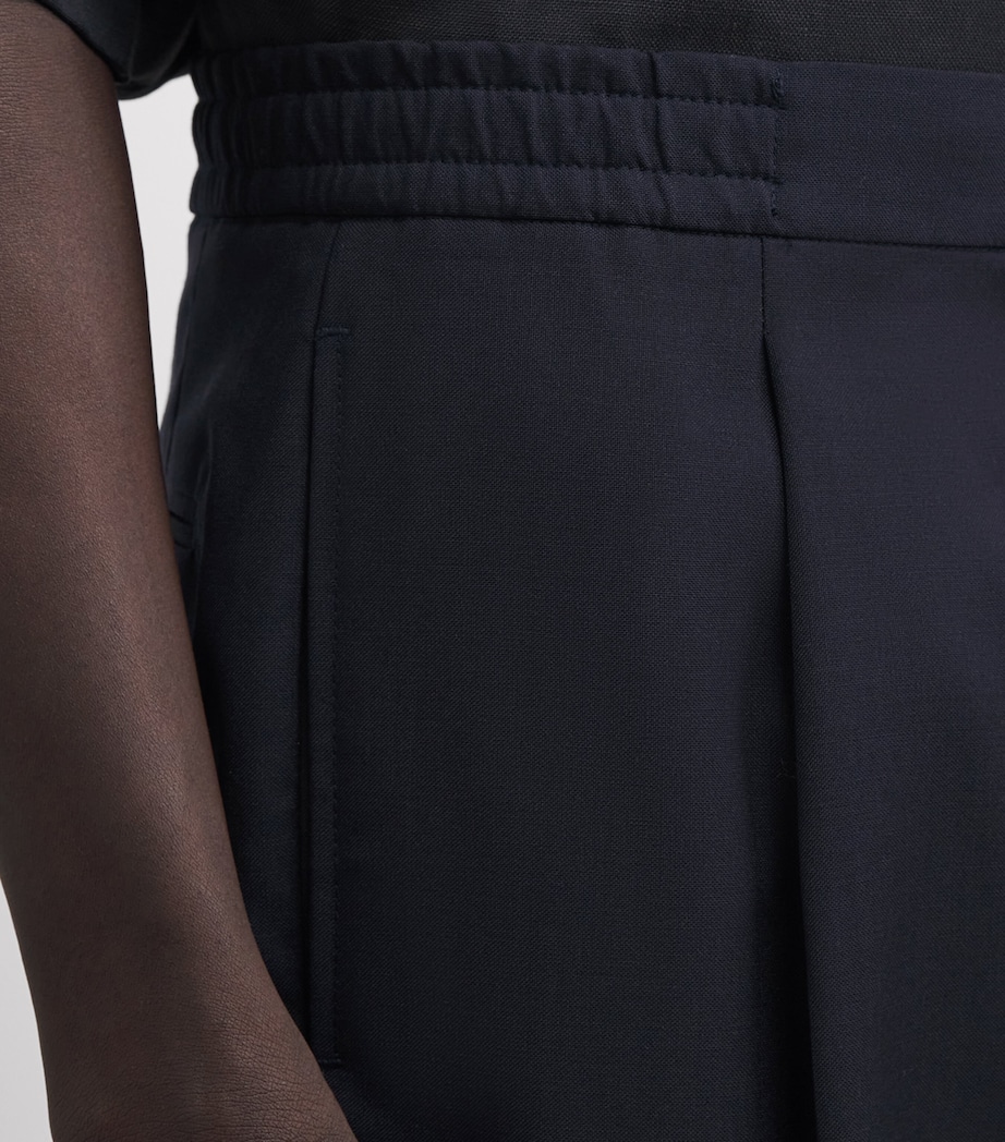 Wool Drew Drawstring Trousers DARK NAVY Image 3