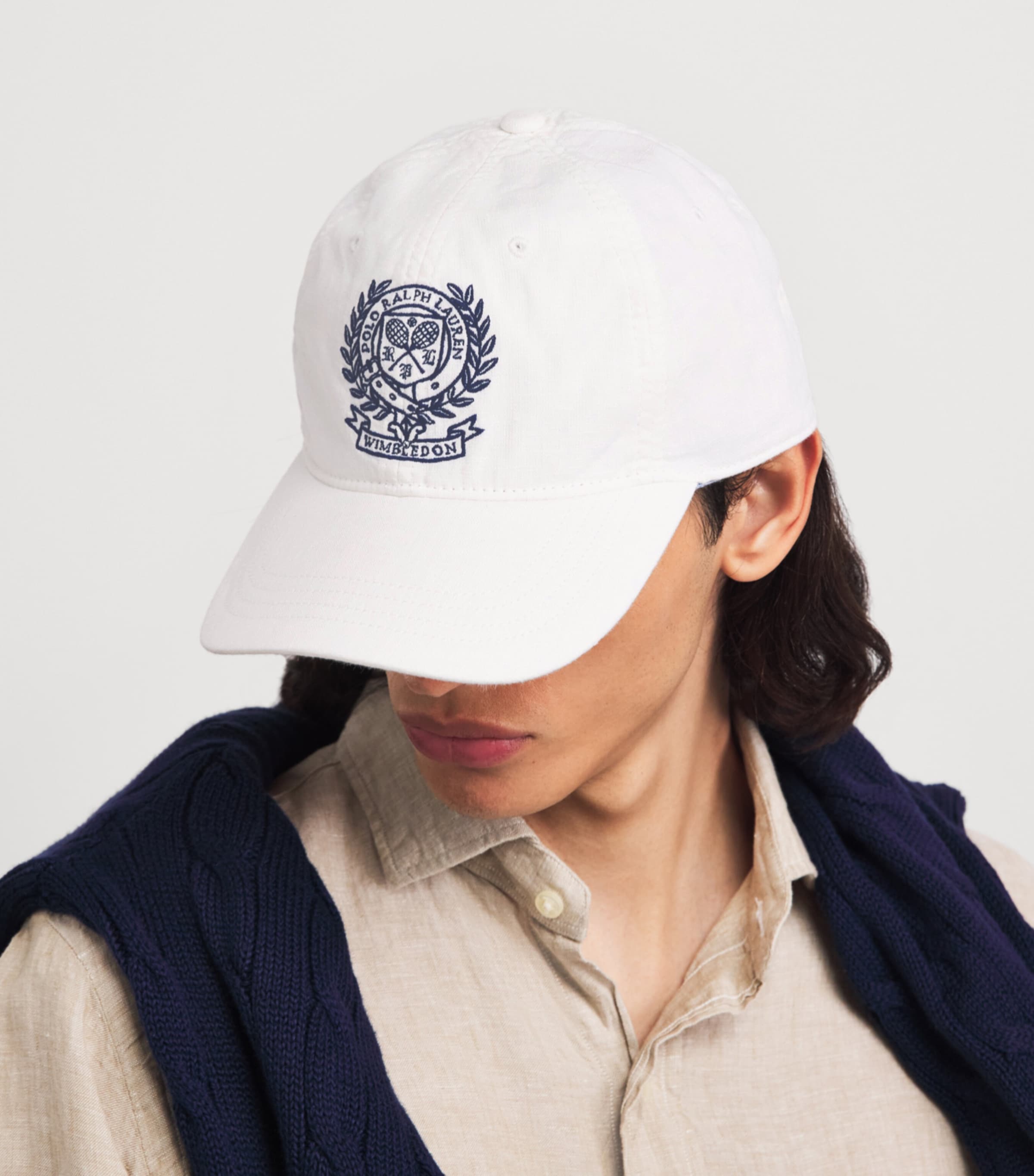 Polo Ralph Lauren x Wimbledon Linen Logo Cap Ceramic White Image 2