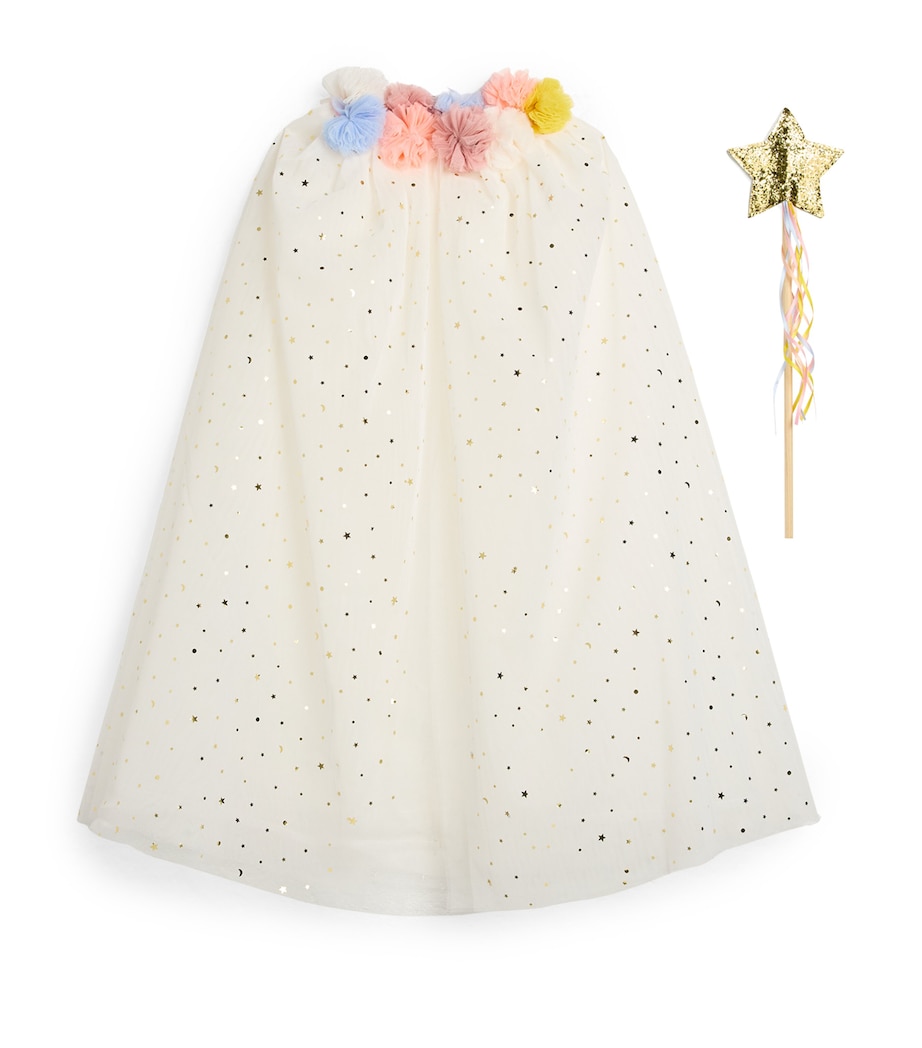 Pom-Pom Collar Cape MULTI Image 1