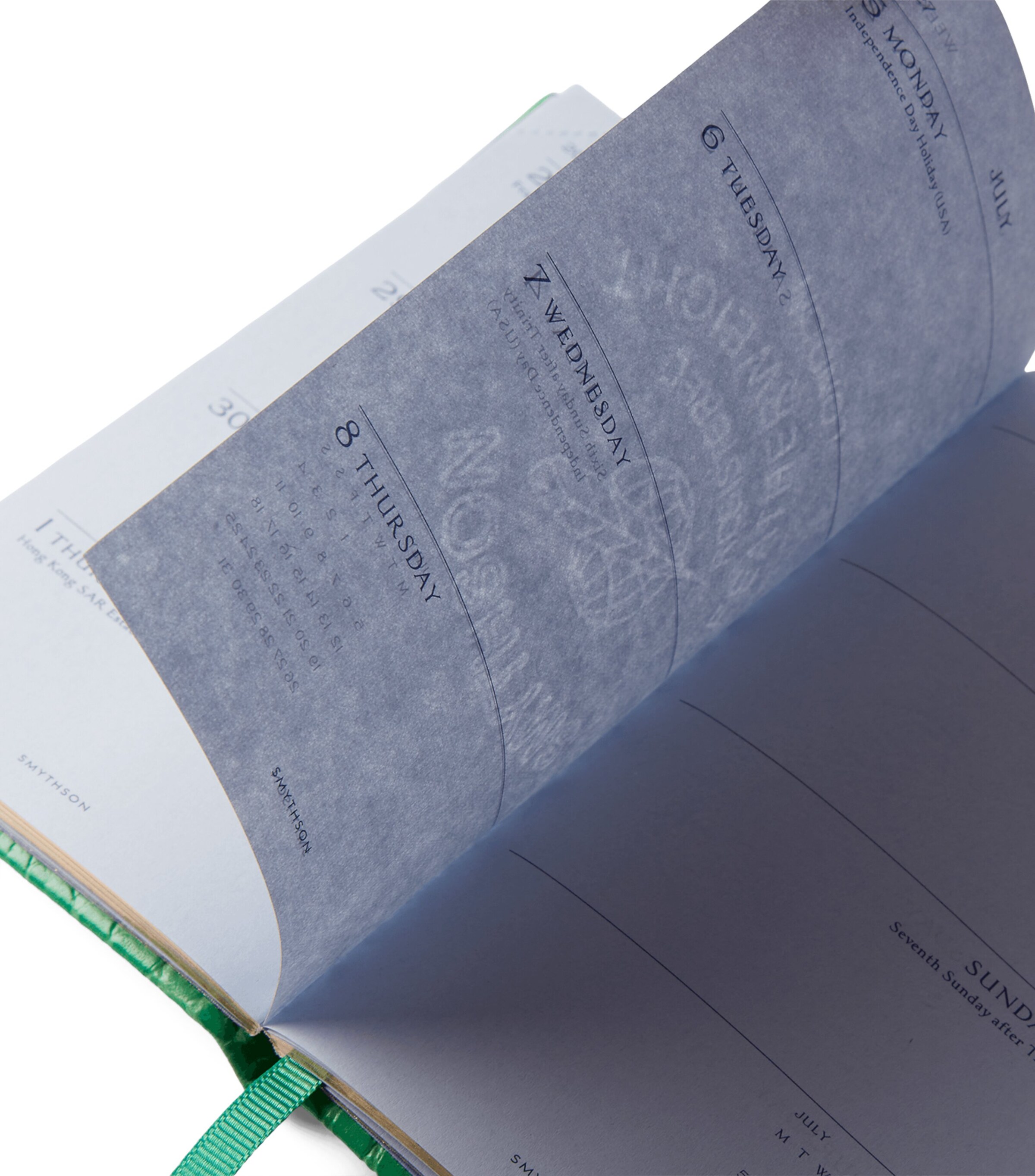 Smythson Leather Panama Weekly Diary 2027 Jade Image 3