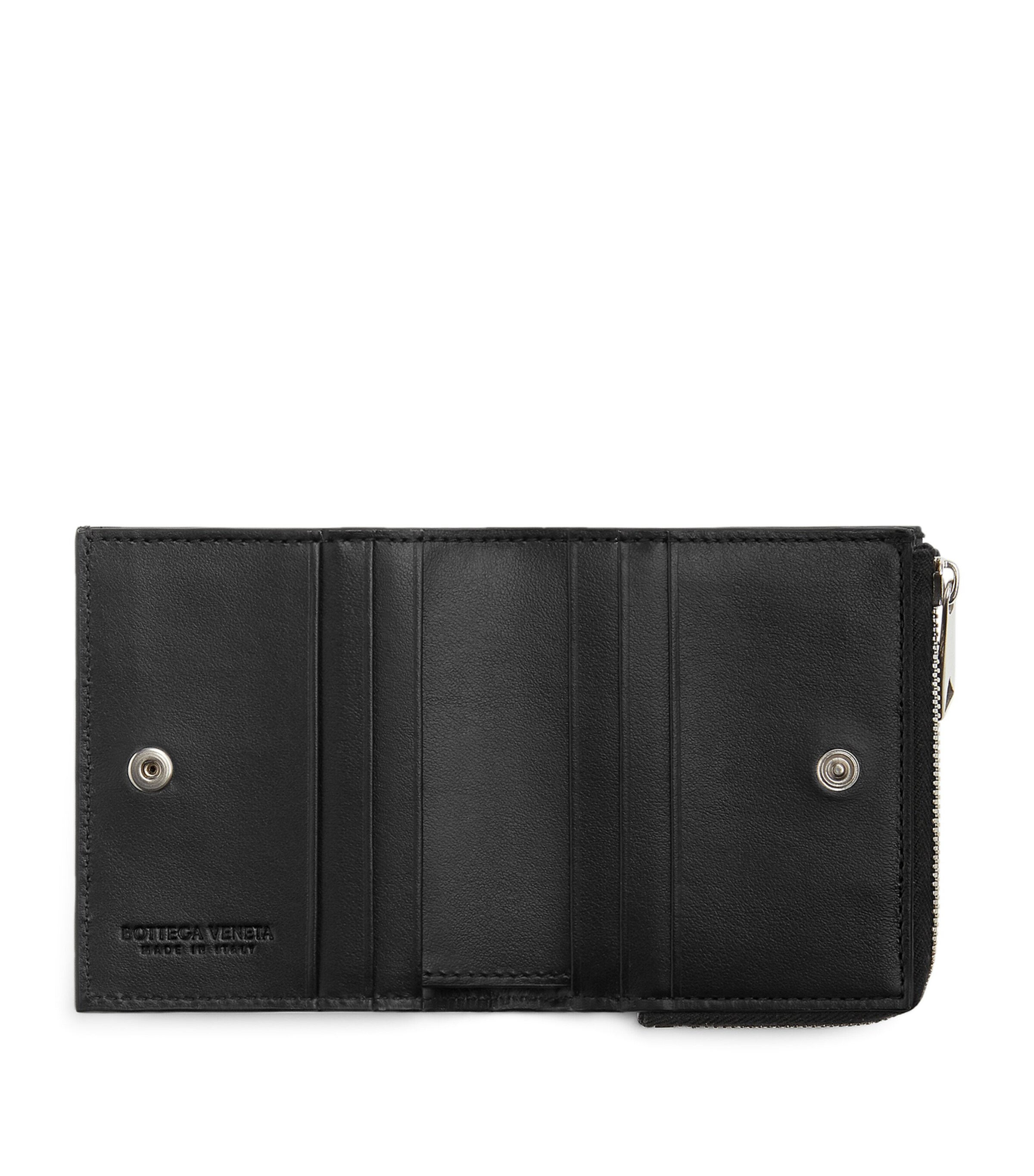 Bottega Veneta Small Intrecciato Bifold Zipped Wallet Image 4