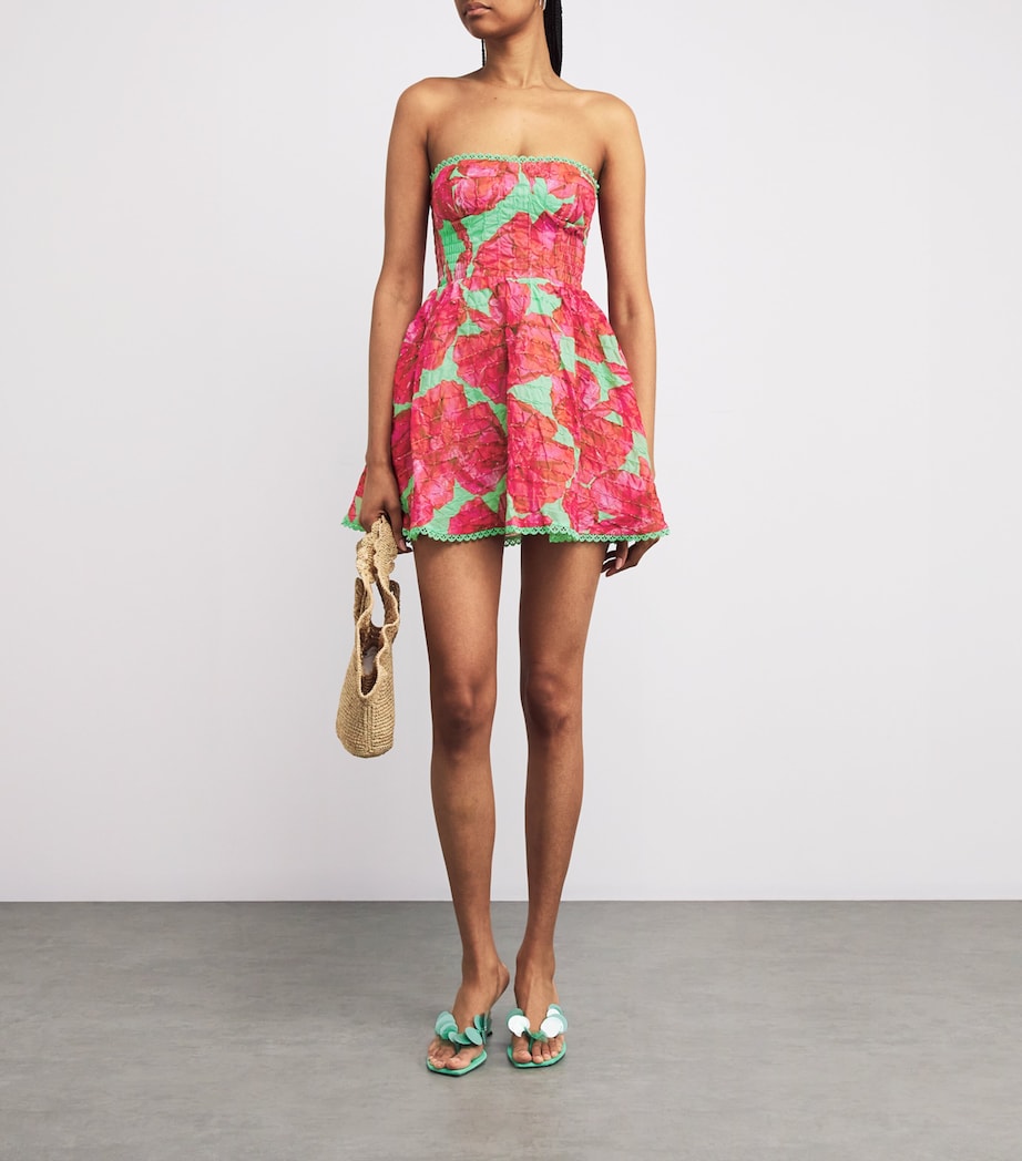 Floral Off-The-Shoulder Mini Dress GREEN BLOSSOM Image 2