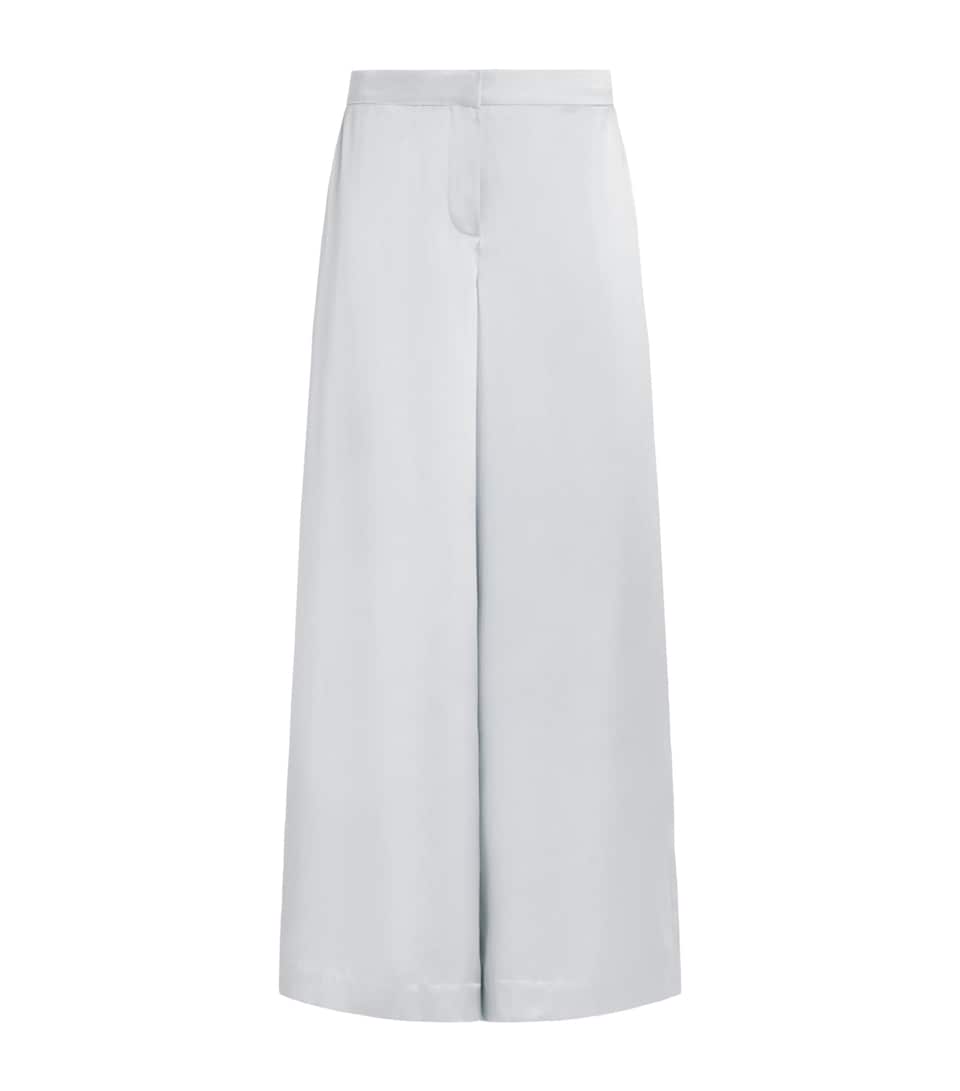Abadia Satin Trousers Blue