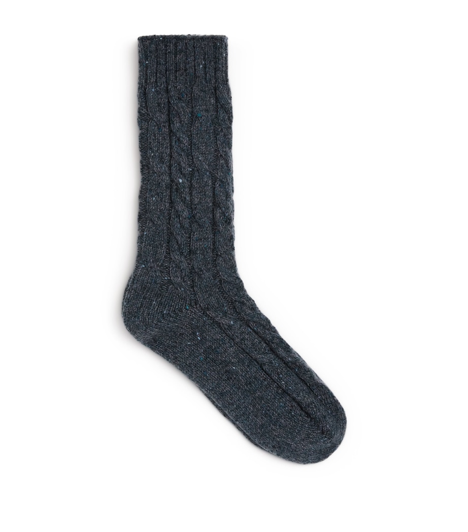 Donegal Cashmere Cable-Knit Socks 006336 STORM DONEGAL Image 1