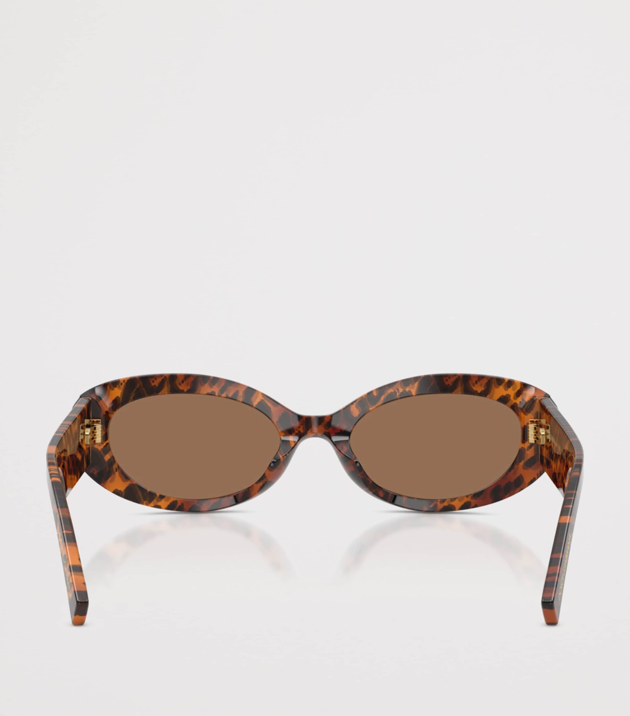 Dolce&Gabbana Tortoiseshell Oval Sunglasses Brown Image 4
