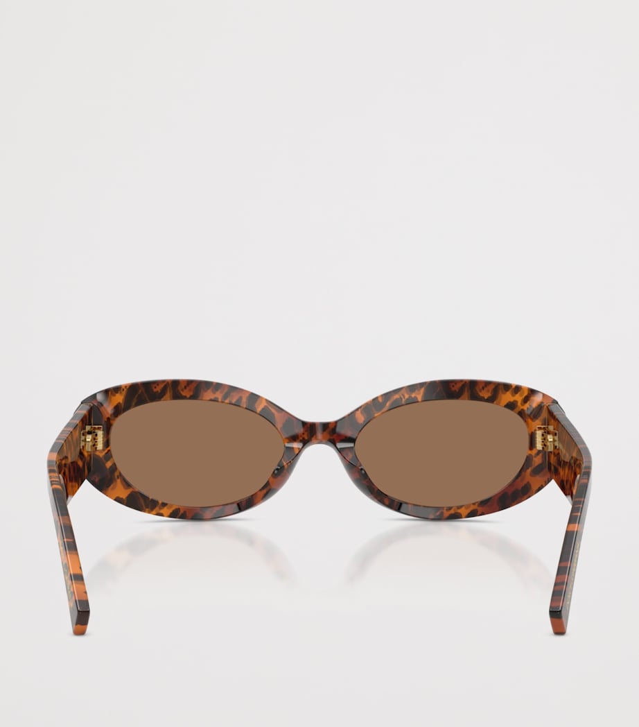 Dolce&Gabbana Tortoiseshell Oval Sunglasses Brown Image 4