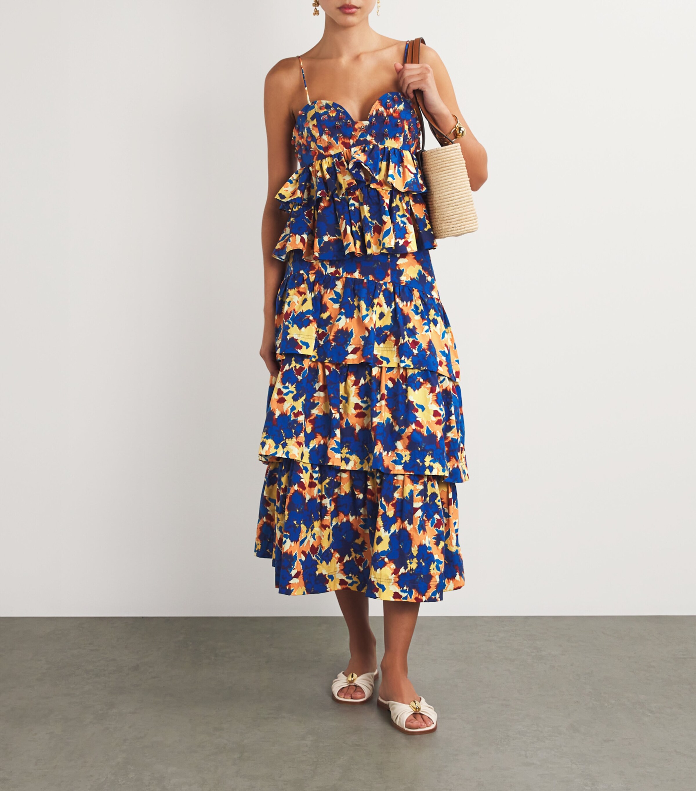 Ulla Johnson Tiered Winnie Midi Skirt | Harrods US