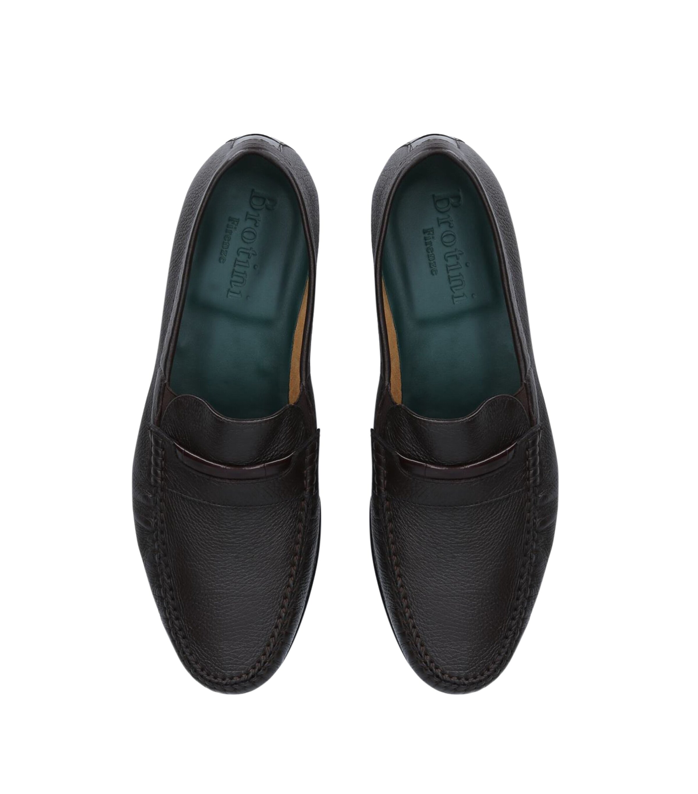 Croc Trim Leather Flex Loafers DARK BROWN Image 4