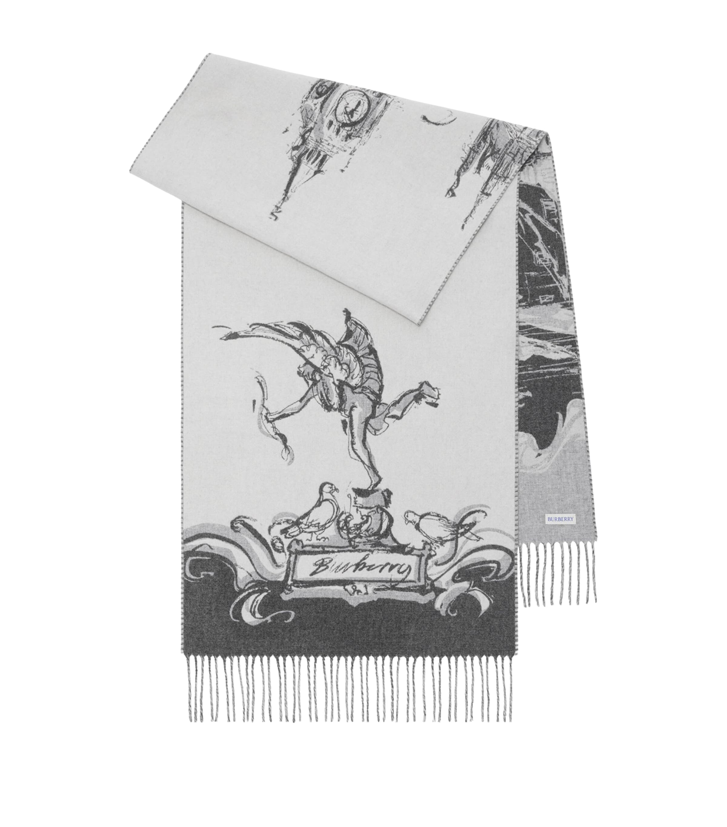 Burberry Cashmere Westminster Scarf In Multi
