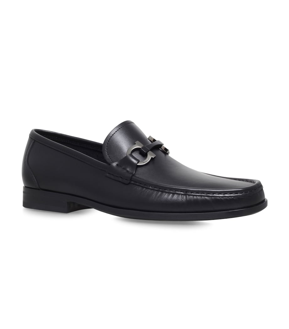 Grandioso Leather Bit Loafers BLACK Image 1