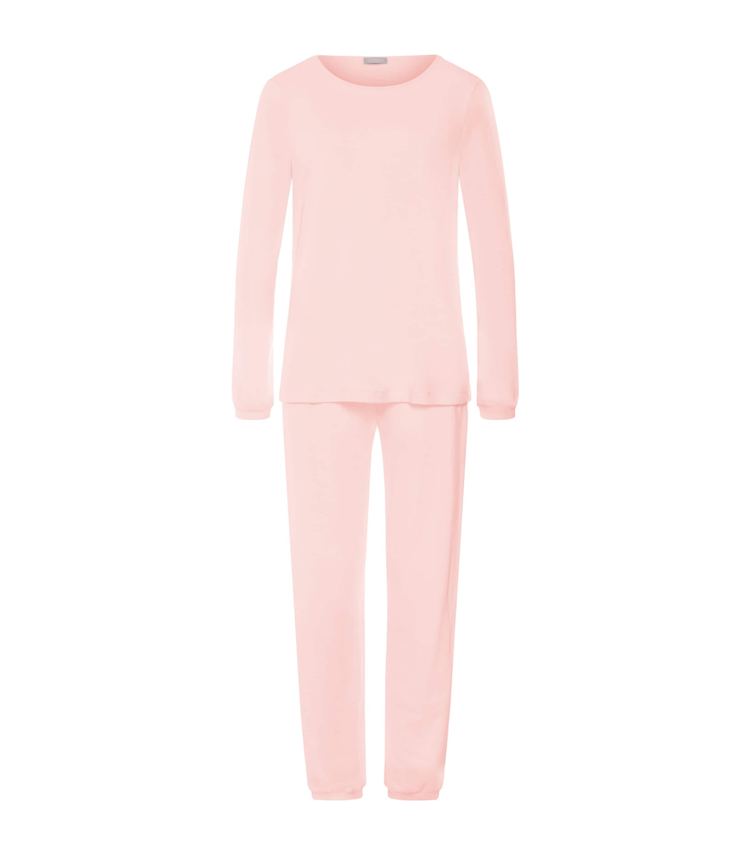 Hanro Womens Cotton Franca Pyjama Set Rosewater Image 1