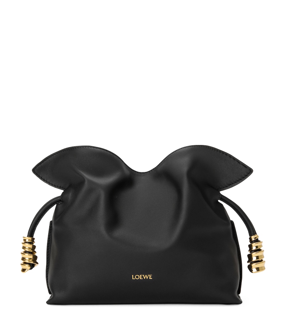 LOEWE Mini Leather Flamenco Purse Black Image 1