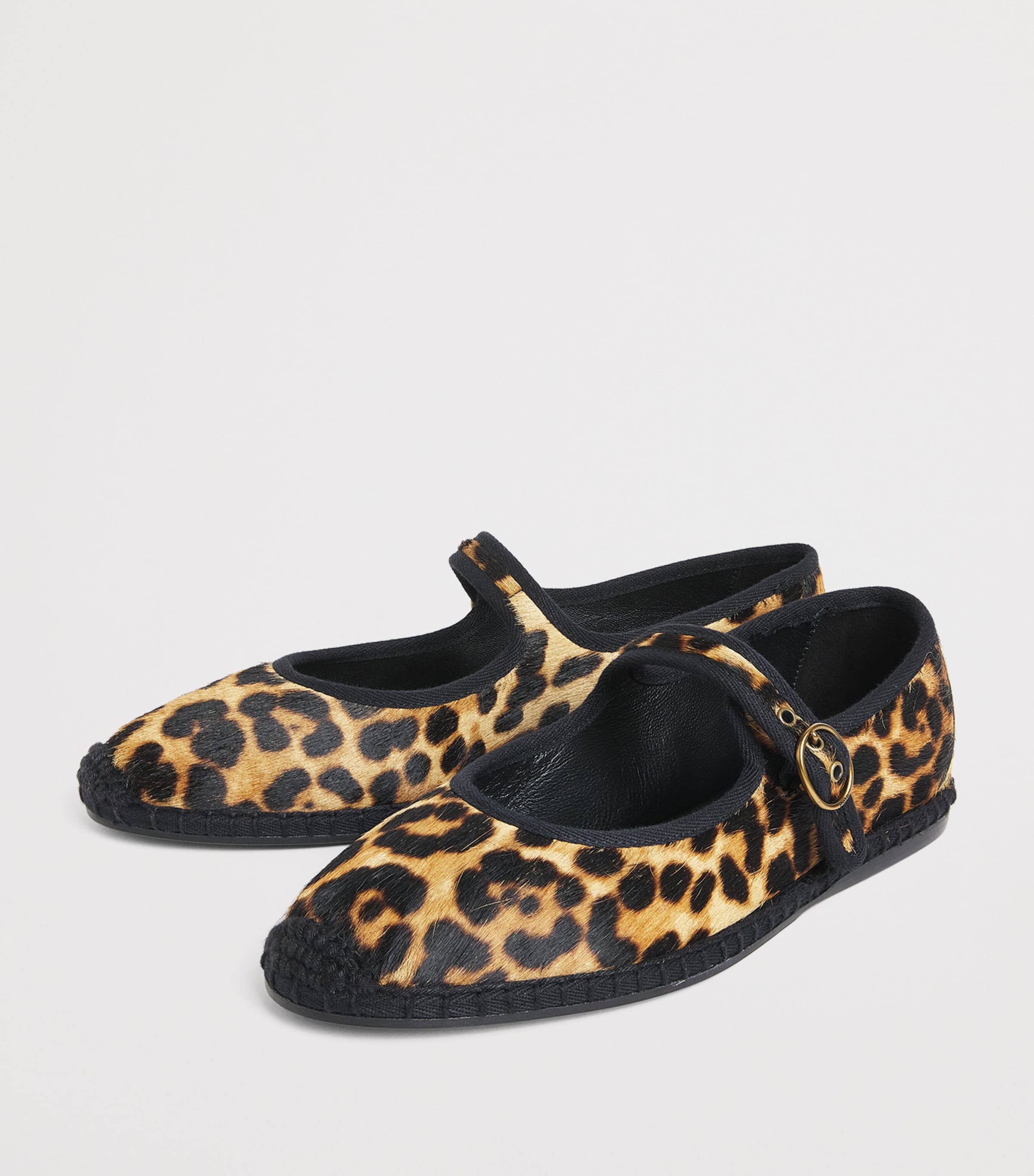 Polo Ralph Lauren Calf Hair Mary Jane Flats Leopard Image 2