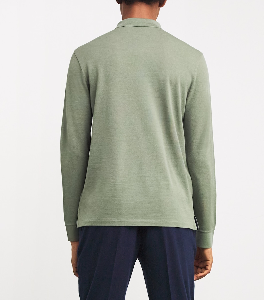 Wool Long-Sleeve Polo Shirt SEA SPRY Image 4