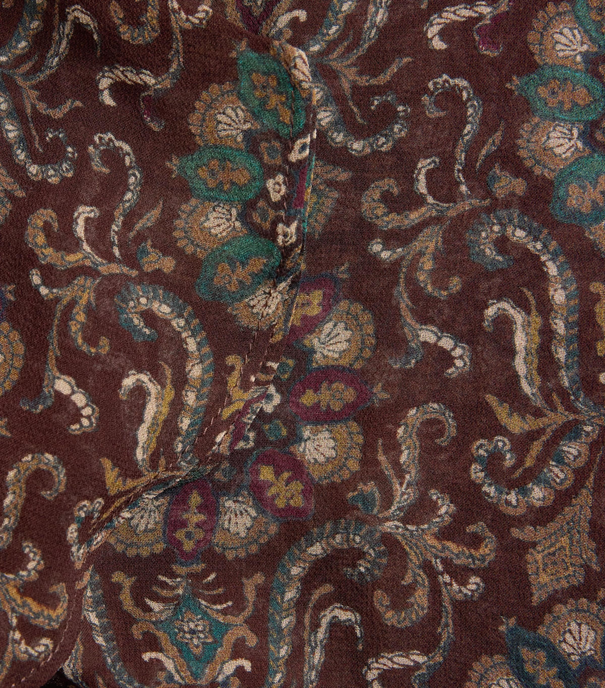 Silk Printed Claude Blouse DARK CHOCOLATE MULTI Image 5