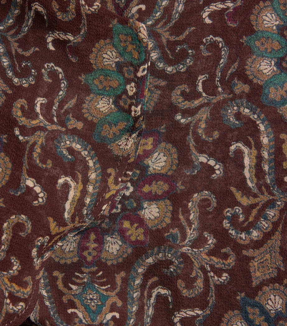 Silk Printed Claude Blouse DARK CHOCOLATE MULTI Image 5