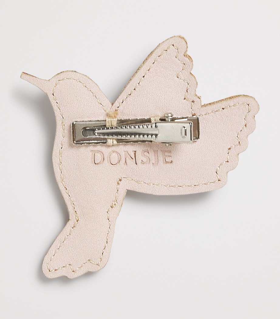 Leather Hummingbird Hair Clip LE203CLAY MTLLC LTHR Image 2