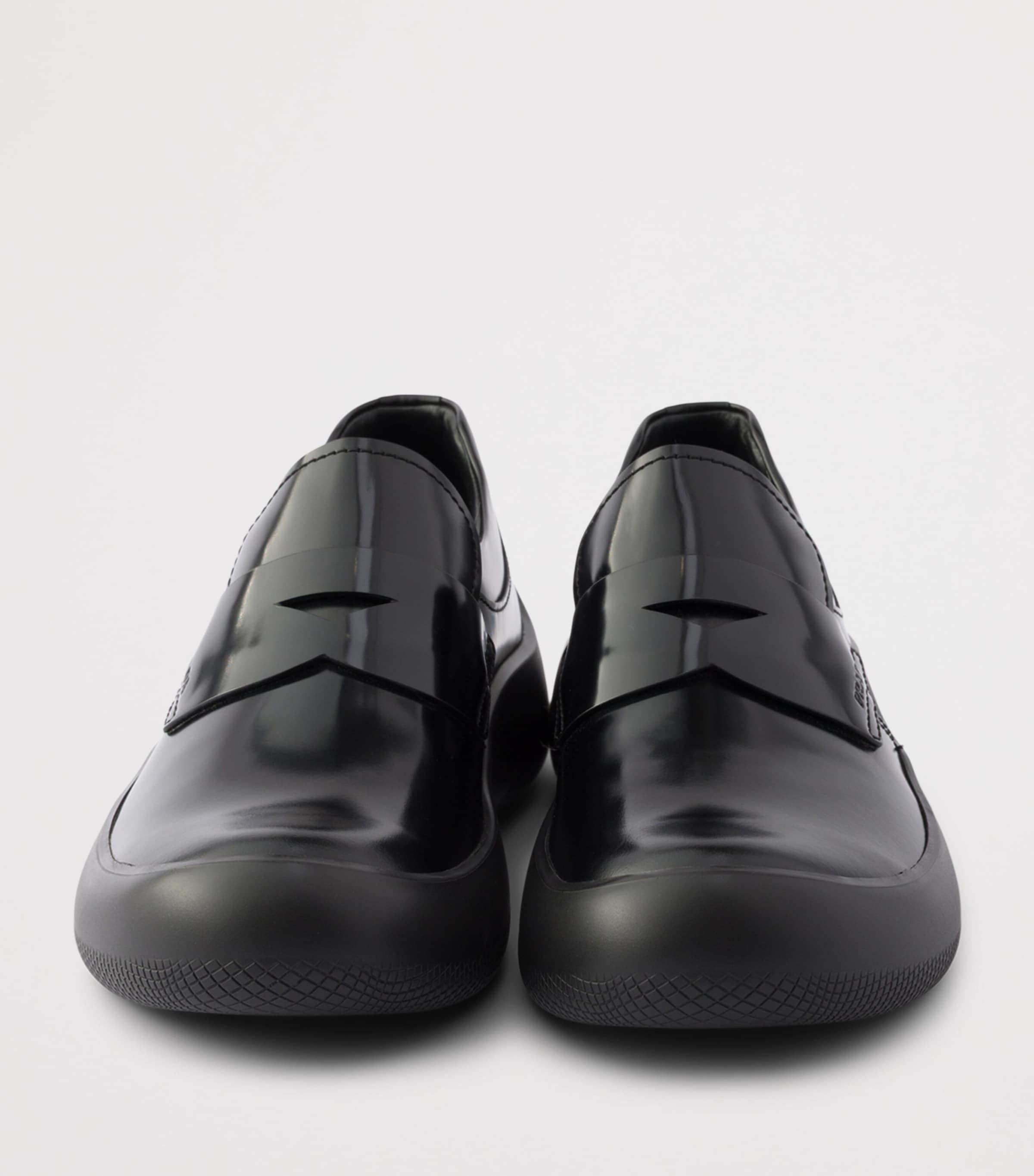 Prada Brushed Leather Loafers Black Image 7