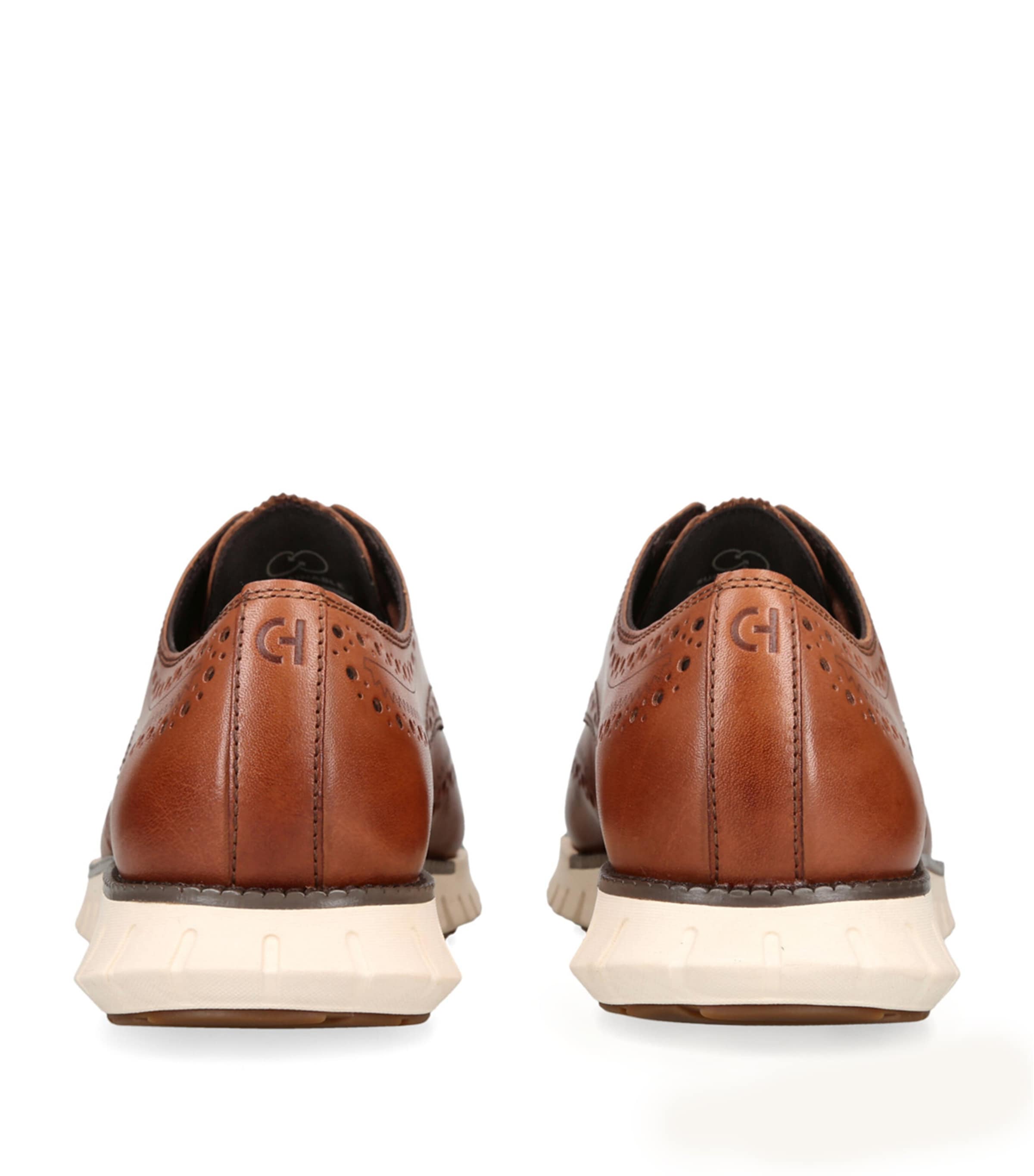 ZERØGRAND Wingtip Oxford Shoes TAN Image 2