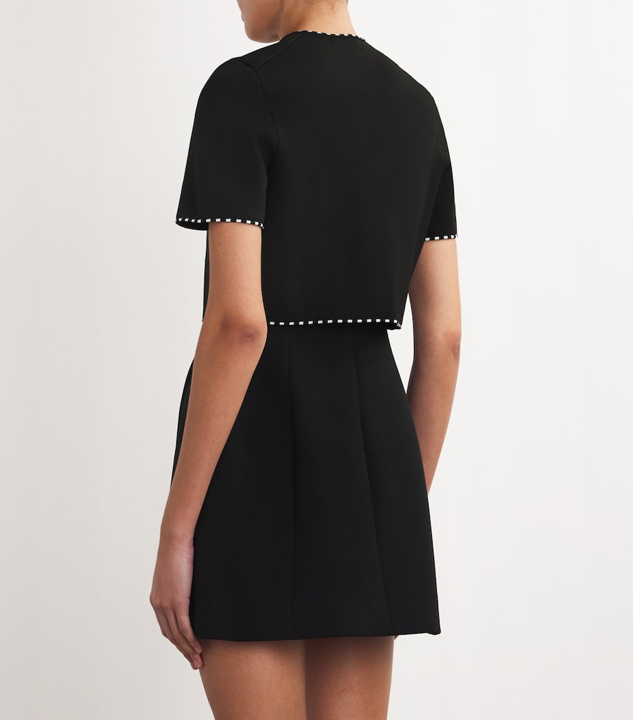 Cropped Cardigan BLACK/ECRU Image 4