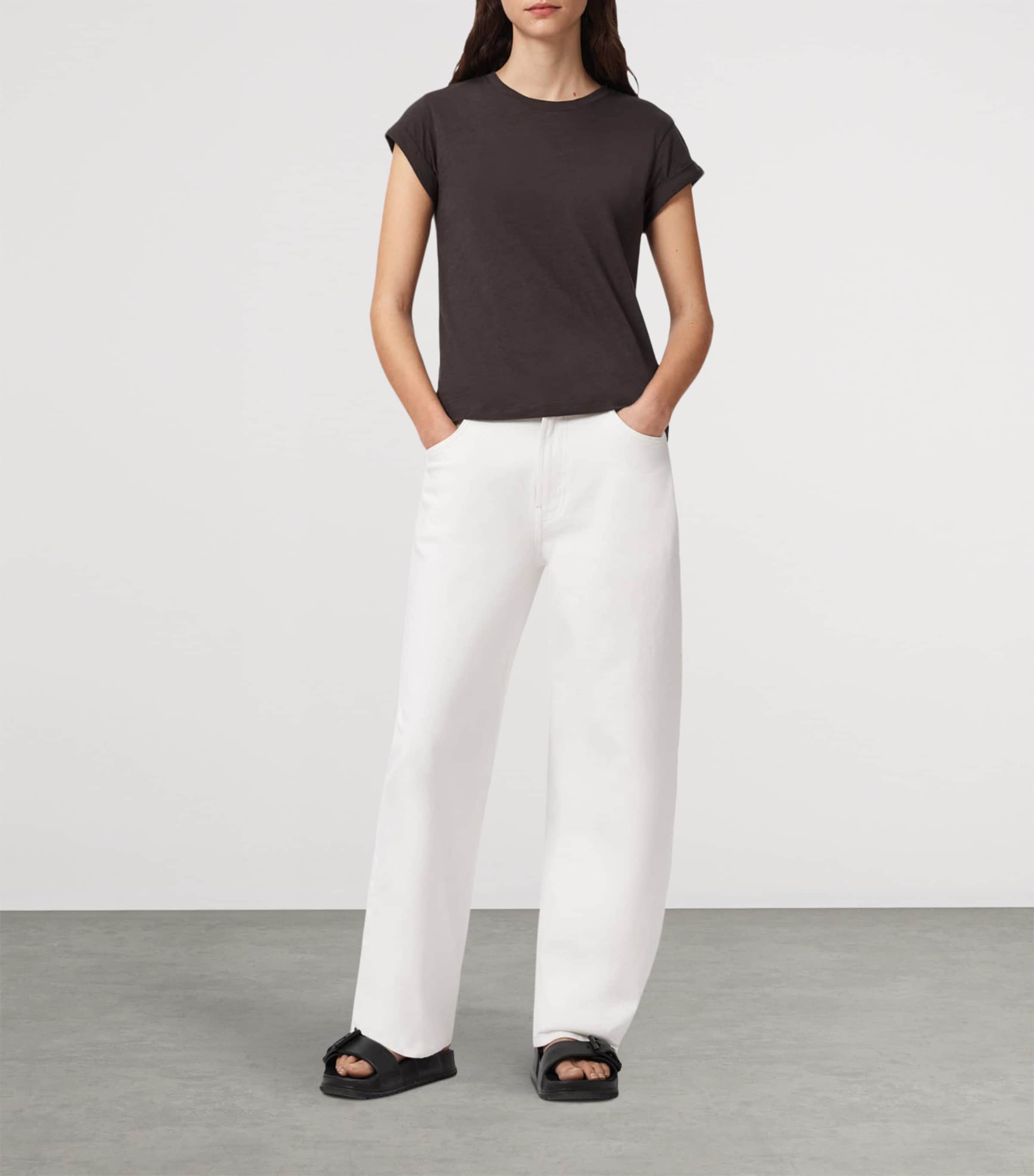AllSaints Womens Slim Anna T-Shirt Bottle Brown Image 7
