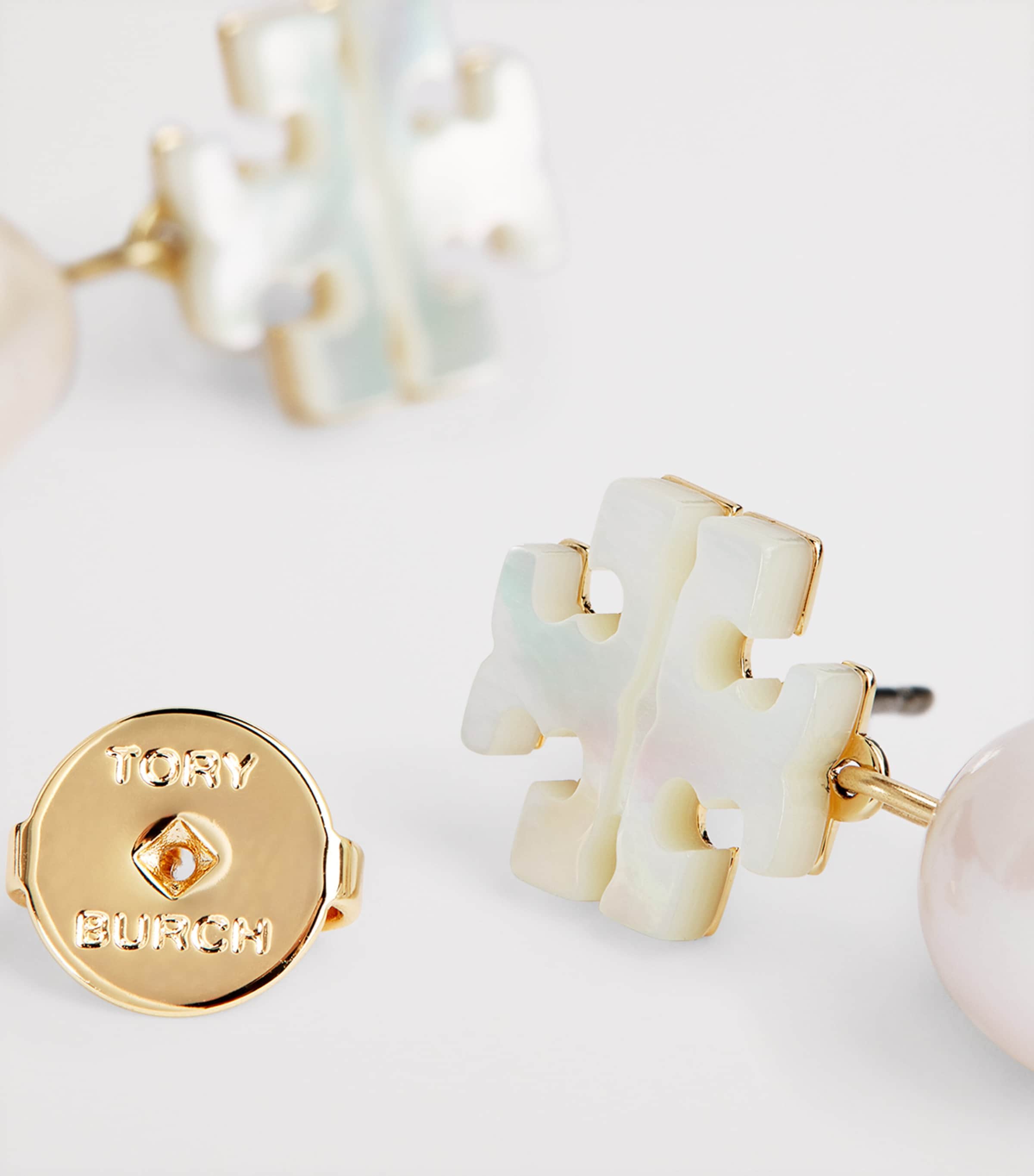 Mother-of-Pearl Kira Drop Earrings 700 TORY GOLDMOFPERL Image 5