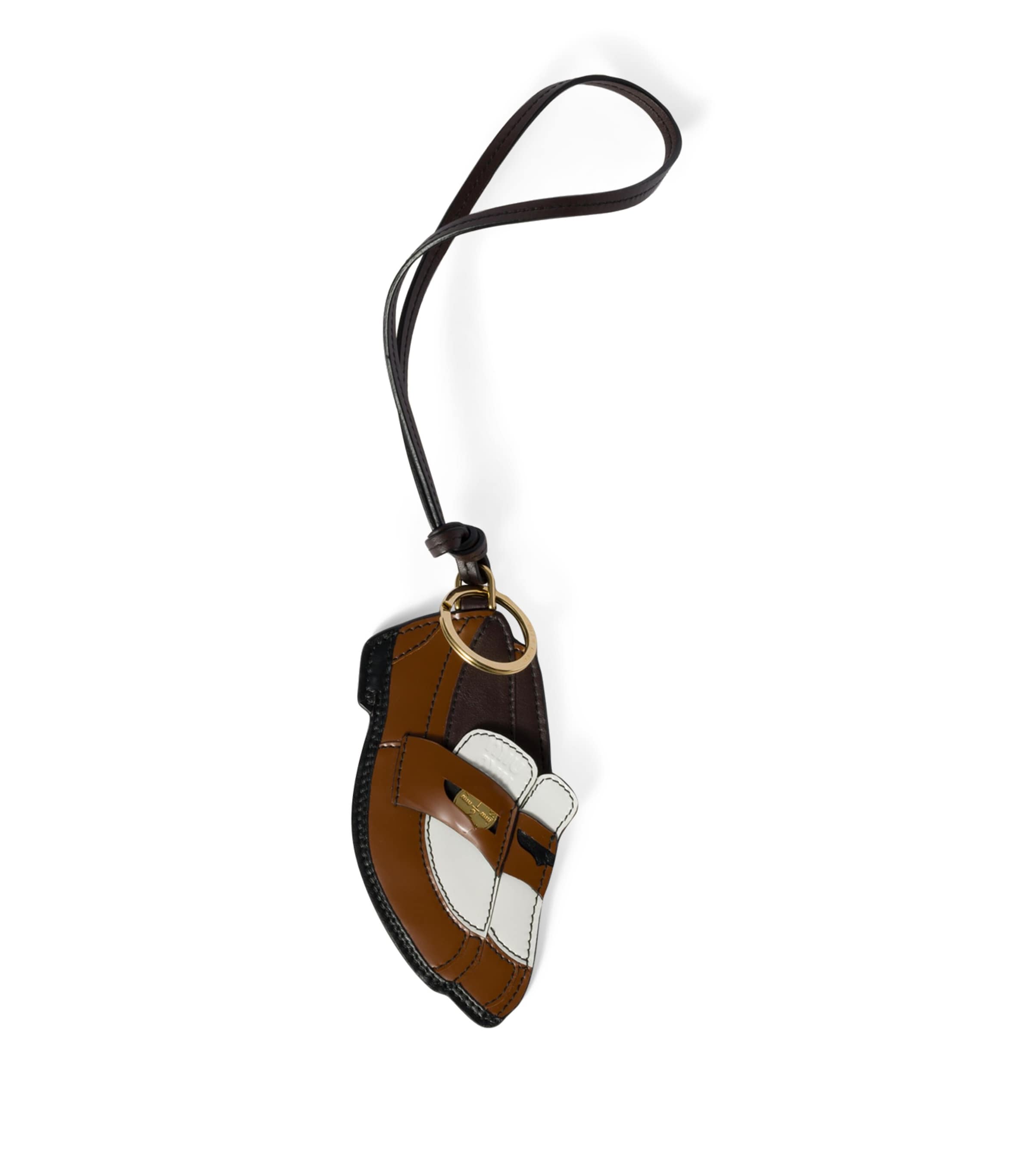 【送料&関税込】Miu Miu Penny Keychain Miu Miu Leather Penny Loafer Keychain | Harrods UK