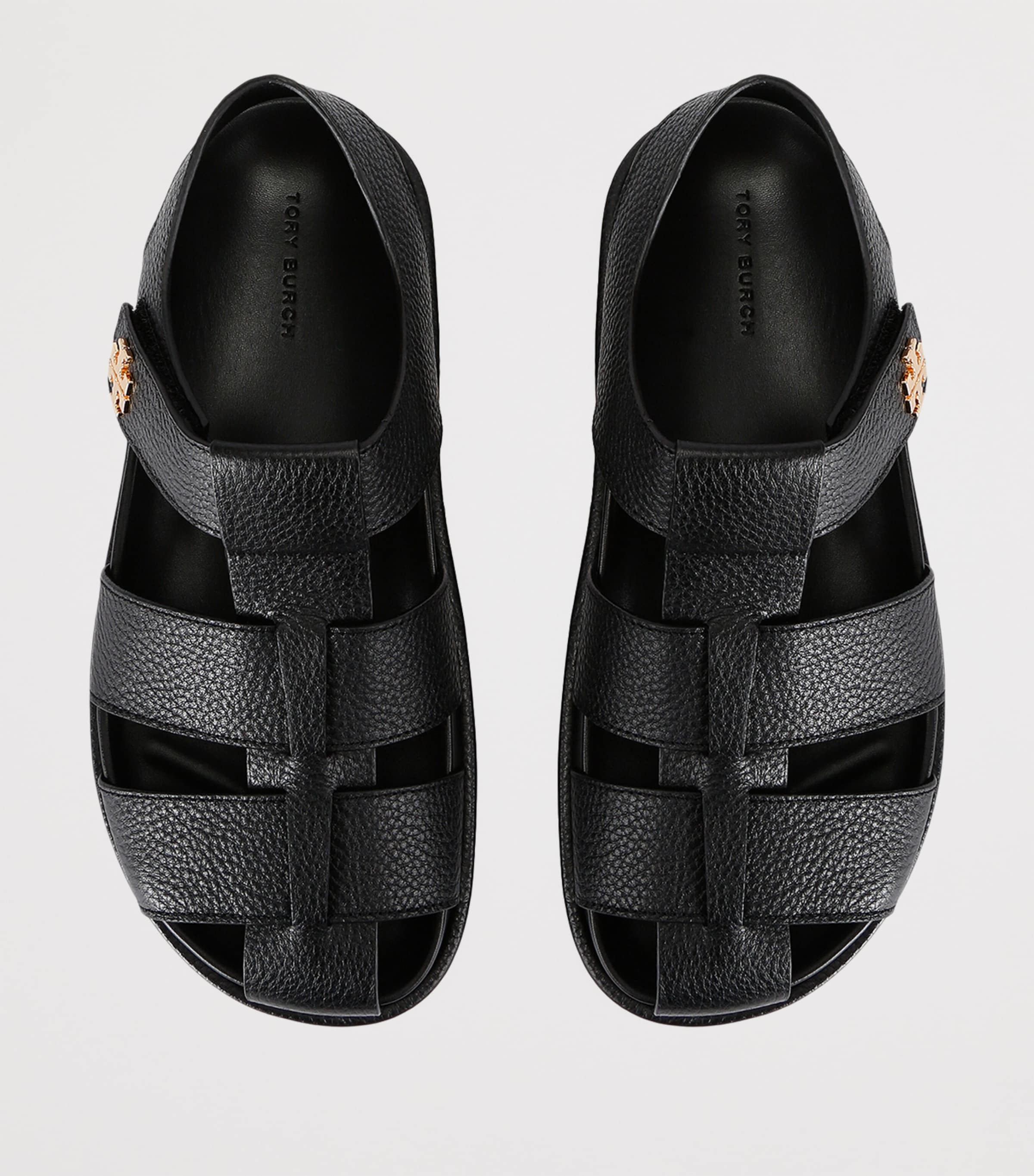 Leather Kira Fisherman Sandals BLACK Image 4